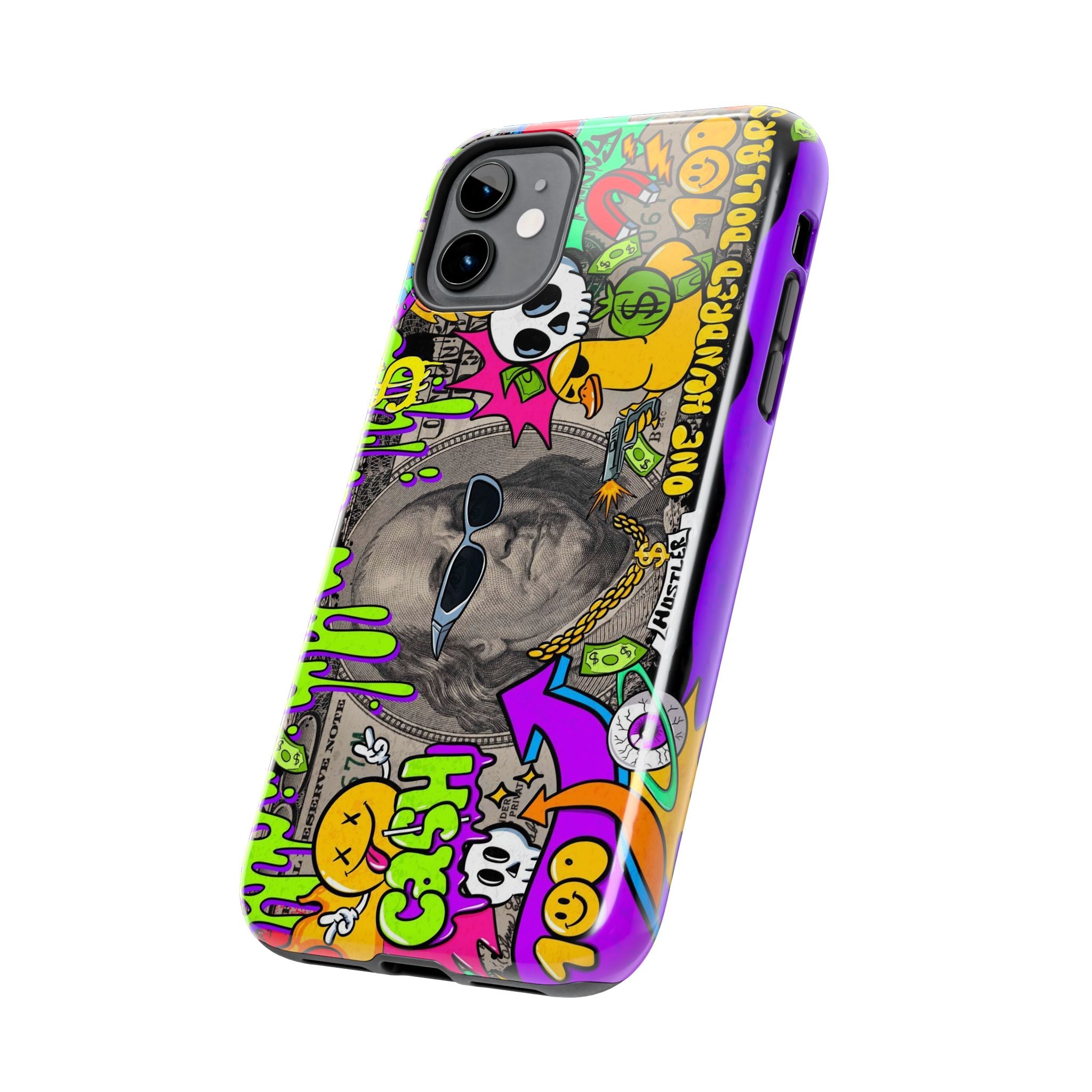 Vibrant Abstract Tough iPhone and Samsung Phone Cases - Funky, Graffiti-Style Protection, Perfect for Teens, Unique Gift, Street Art Lover, Cool Accessories