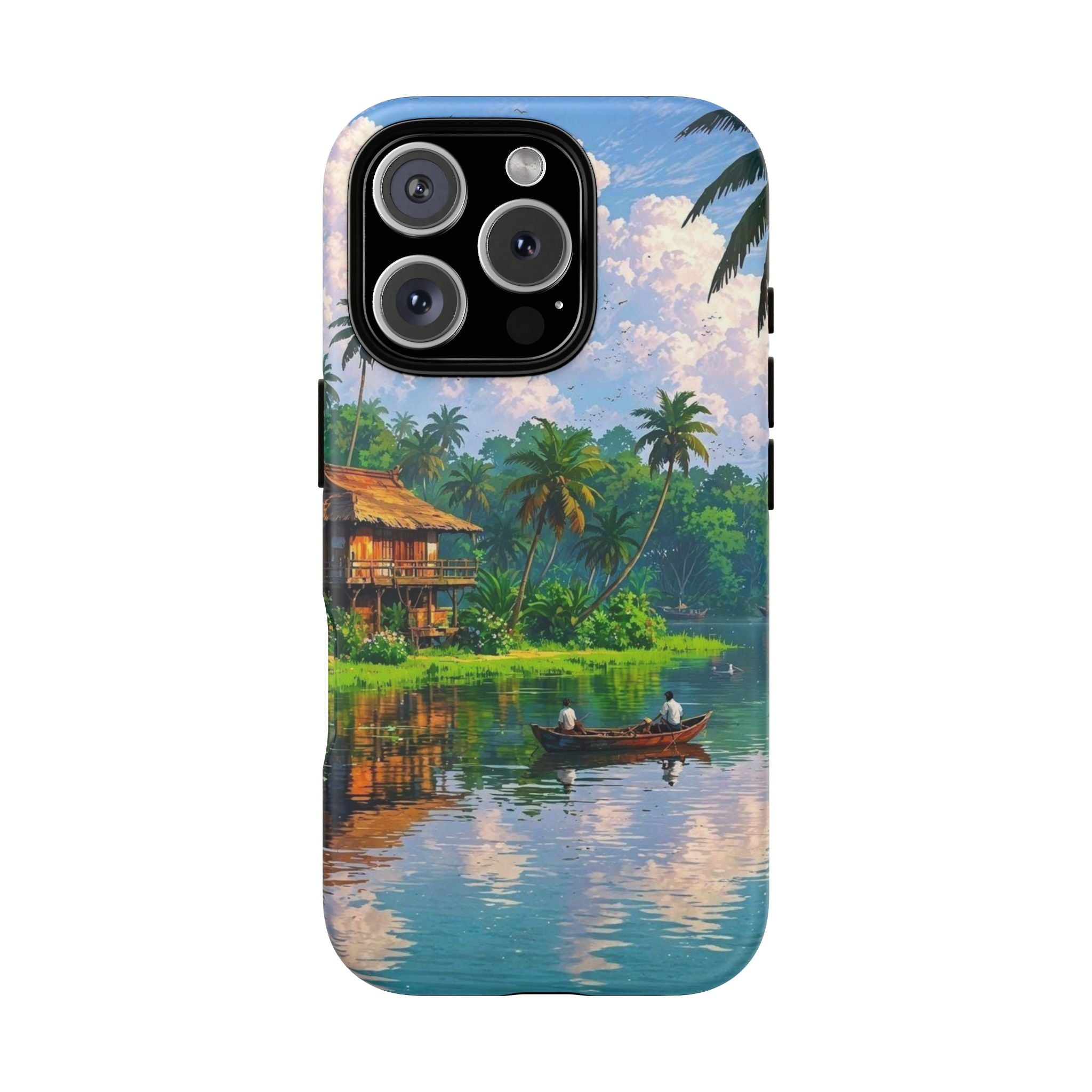 Tropical Landscape Phone Case, Nature Inspired Cover, Beach Vibe Gift, Artwork Protection Case, Summer Essentials Iphone and Samsung Cases