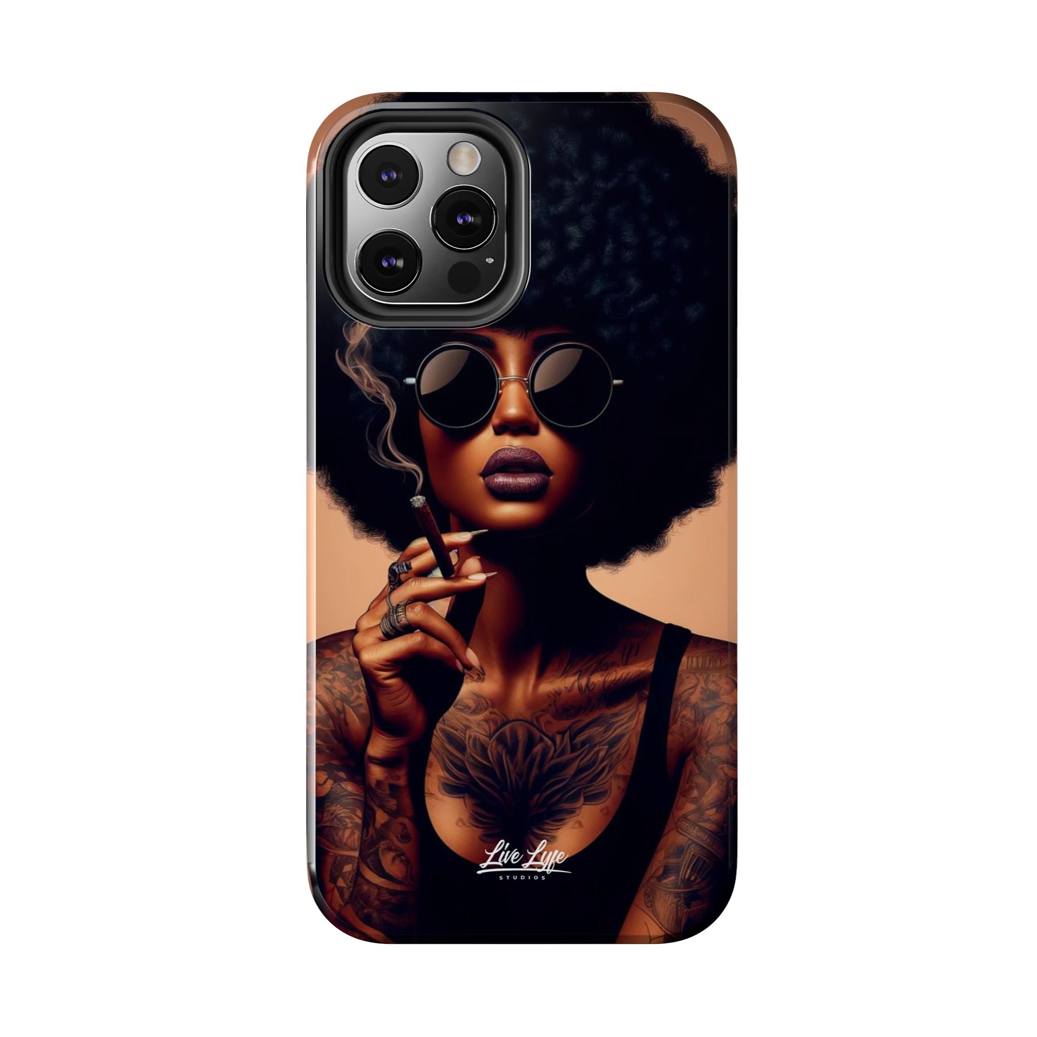 Smoke & Soul Afro Queen Vibe Phone Case, Protective Phone Case