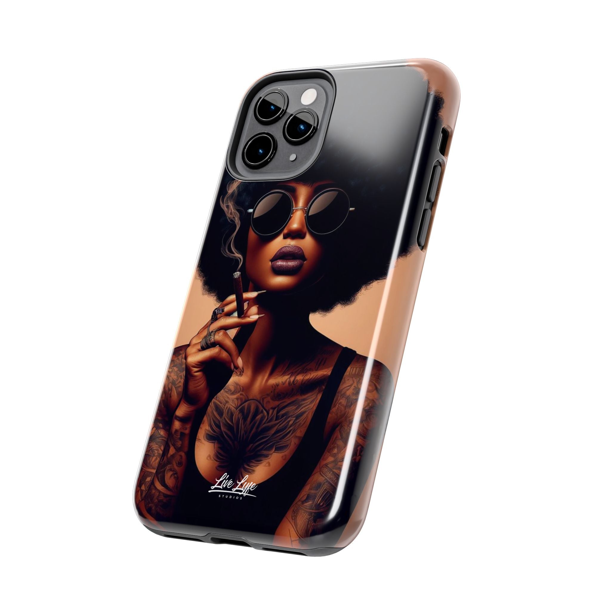 Smoke & Soul Afro Queen Vibe Phone Case, Protective Phone Case