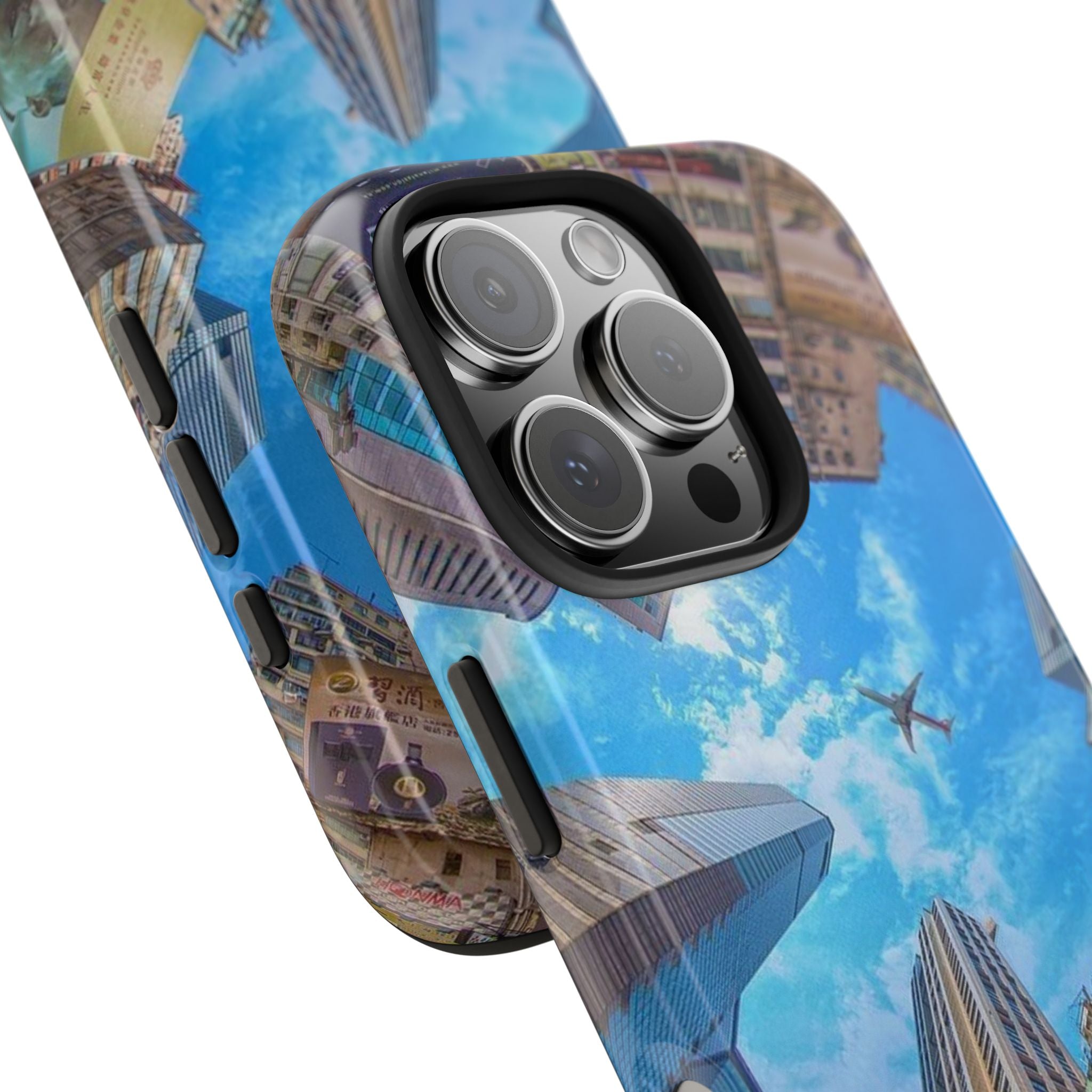 Urban Skyline Tough iPhone Case, Durable Phone Cover, Cityscape Accessory, Gift for Travelers, Urban Style Protection