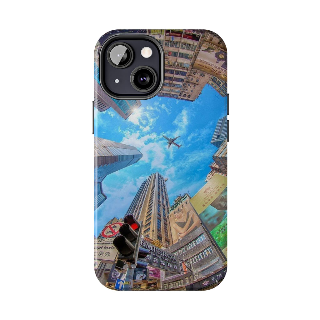 Urban Skyline Tough iPhone Case, Durable Phone Cover, Cityscape Accessory, Gift for Travelers, Urban Style Protection