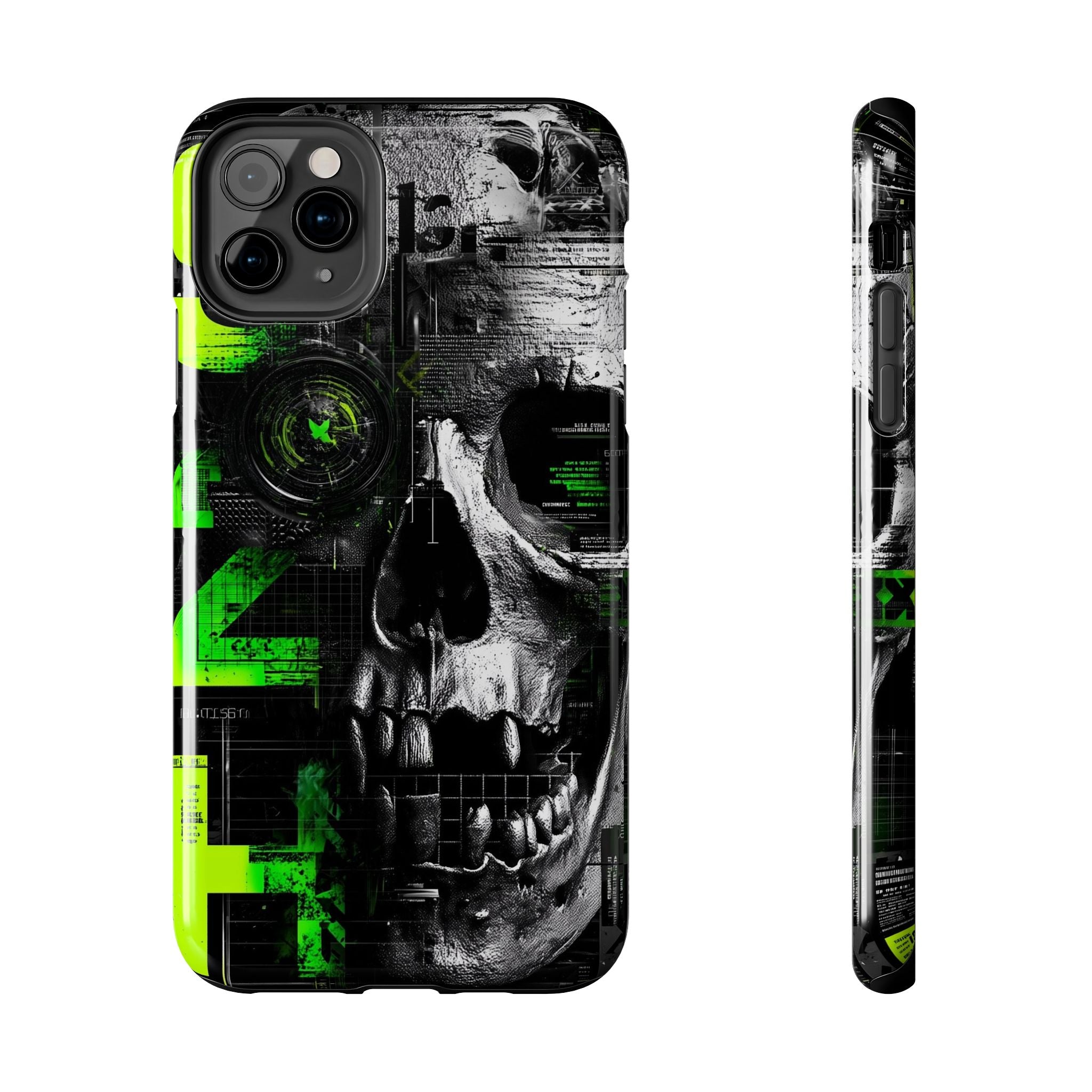 Edgy Skull iPhone Case Tough Protection for Your Device, Unique Design for Gamers, Halloween Gift, Tech Accessories, Bold Aesthetic