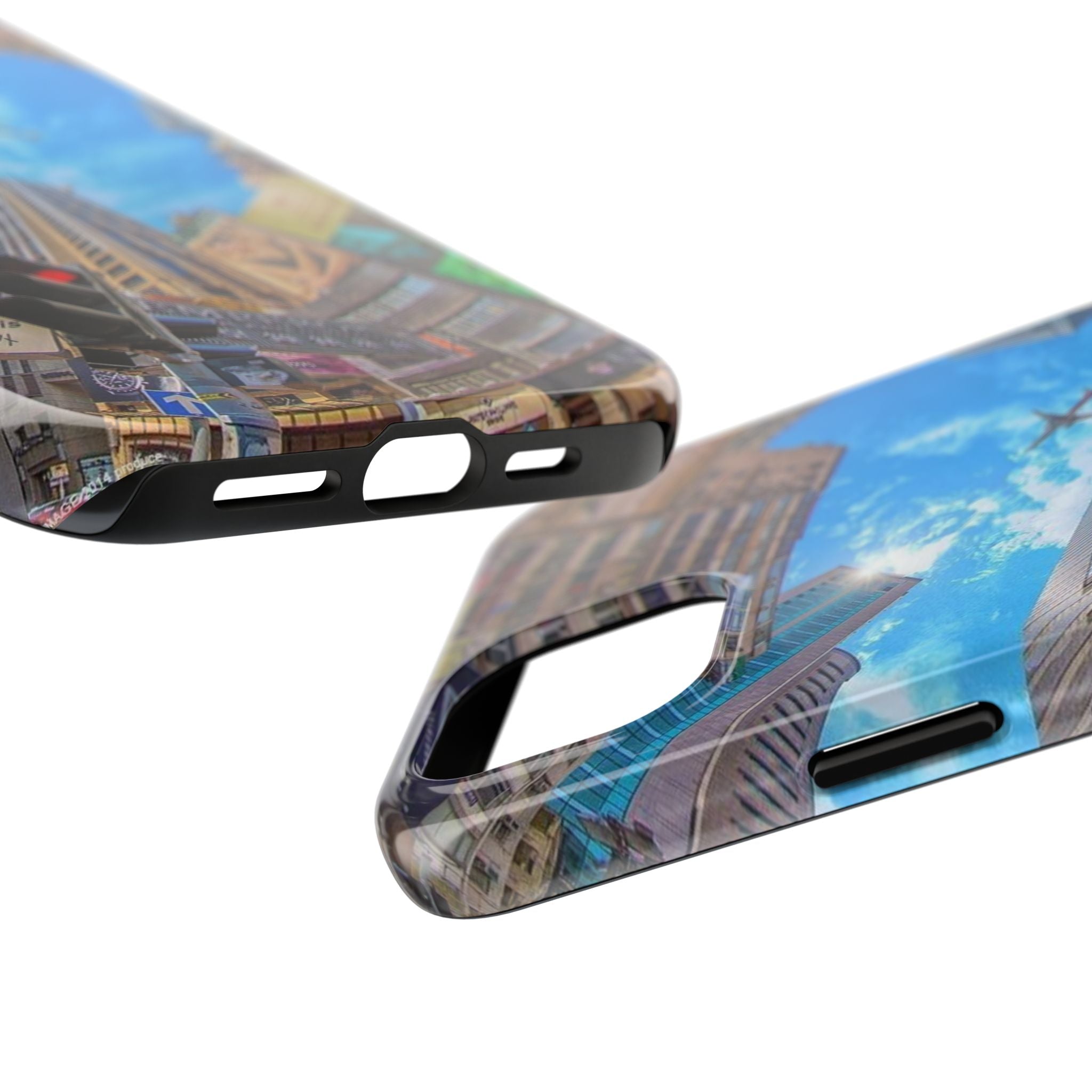 Urban Skyline Tough iPhone Case, Durable Phone Cover, Cityscape Accessory, Gift for Travelers, Urban Style Protection