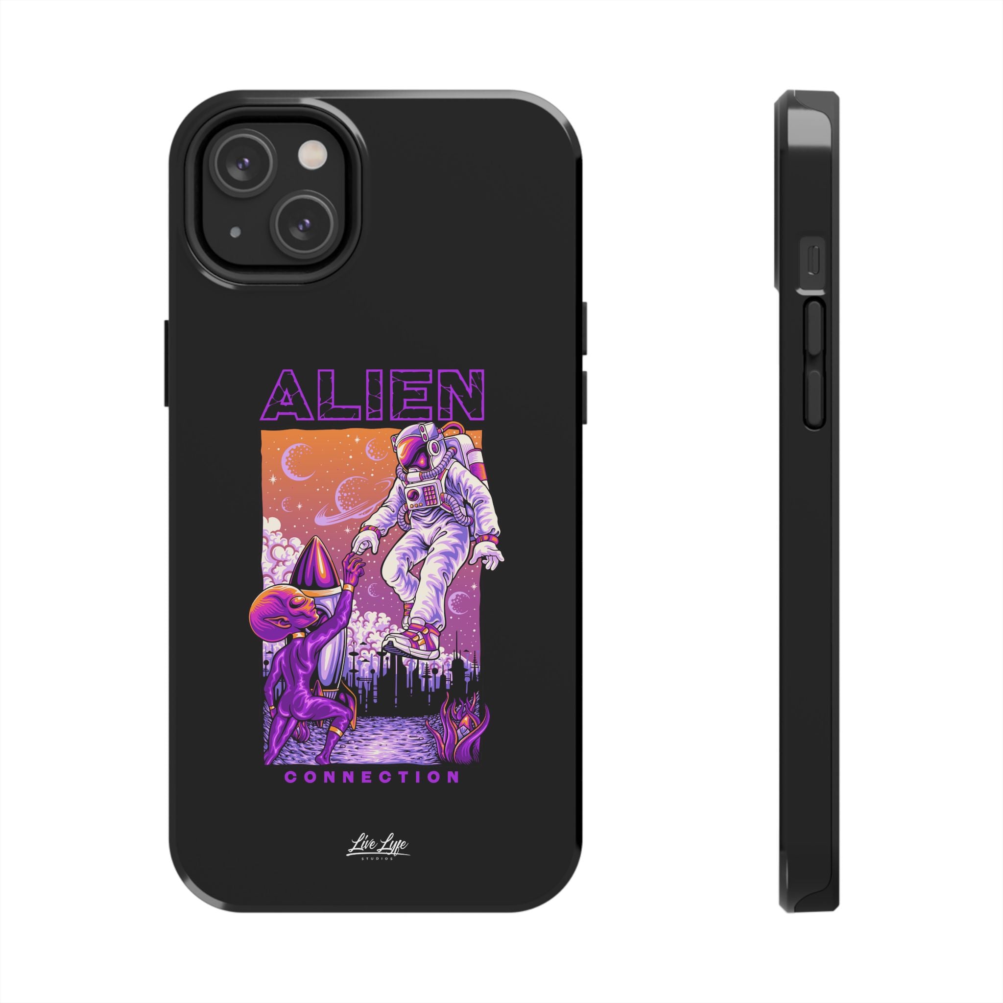 Alien Connection Phone Case – Sleek Black Cover