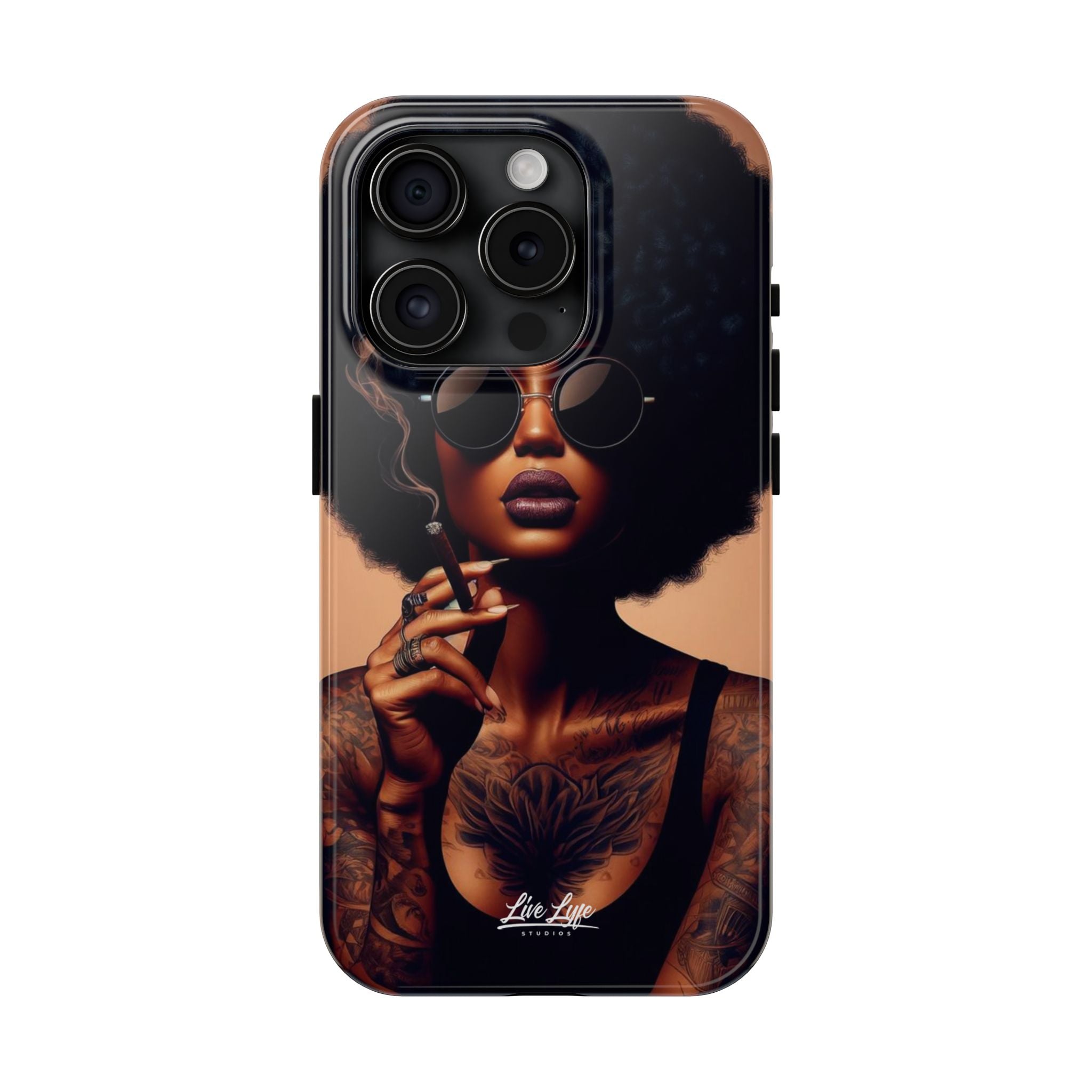 Smoke & Soul Afro Queen Vibe Phone Case, Protective Phone Case