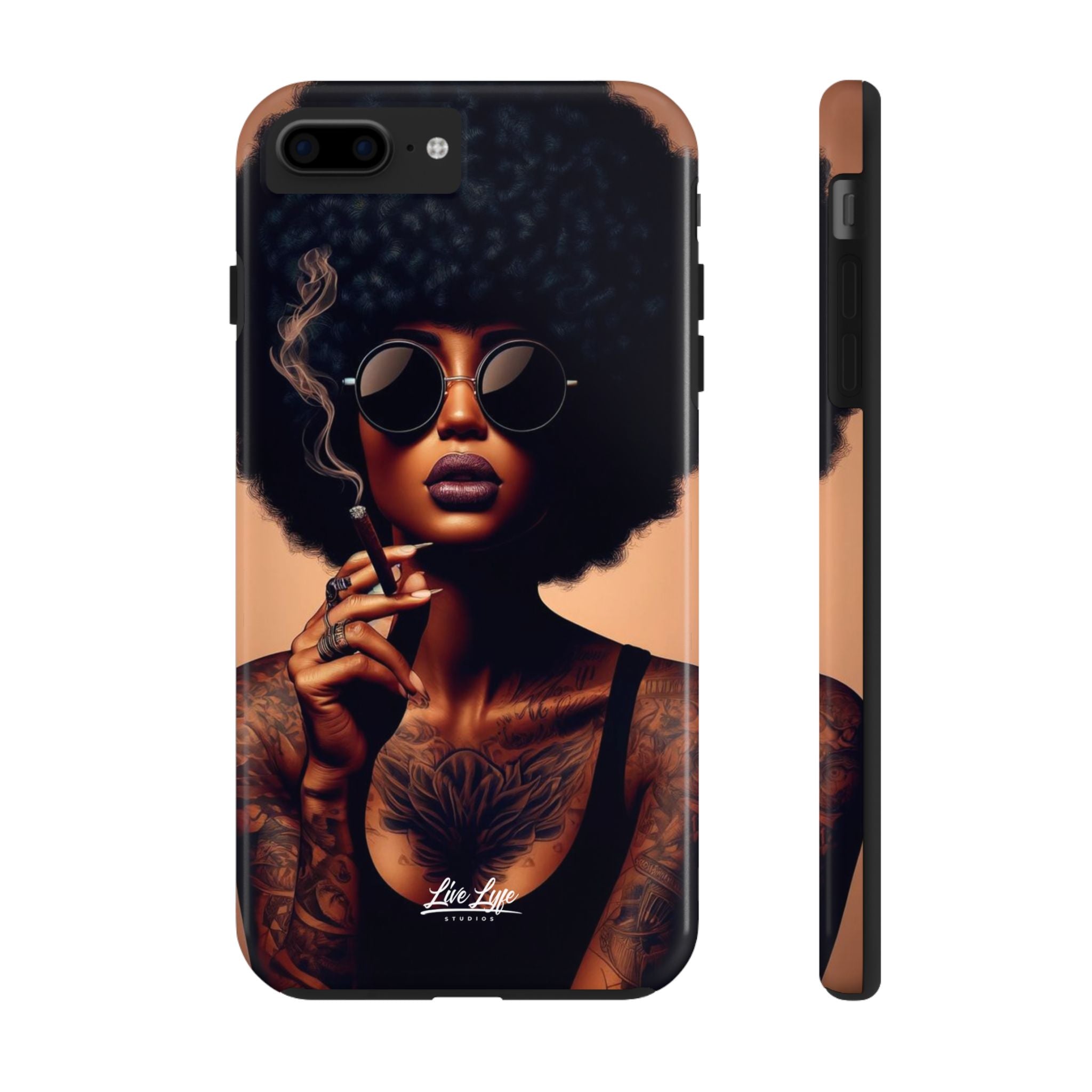 Smoke & Soul Afro Queen Vibe Phone Case, Protective Phone Case
