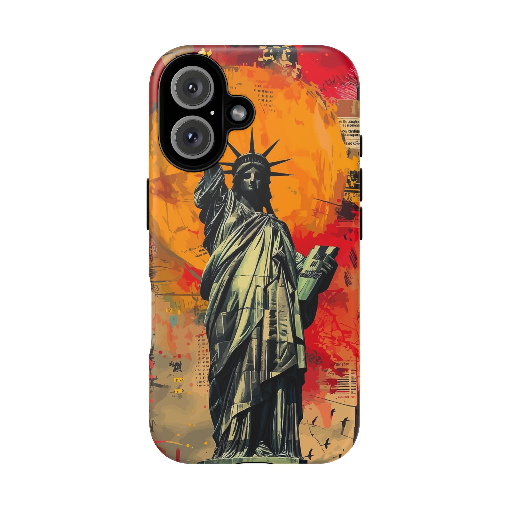 Graffiti Statue of Liberty Phone Case, Tough Cases for iPhone, Unique Phone Cover, Colorful Art Design, Gift for Her, Urban Style