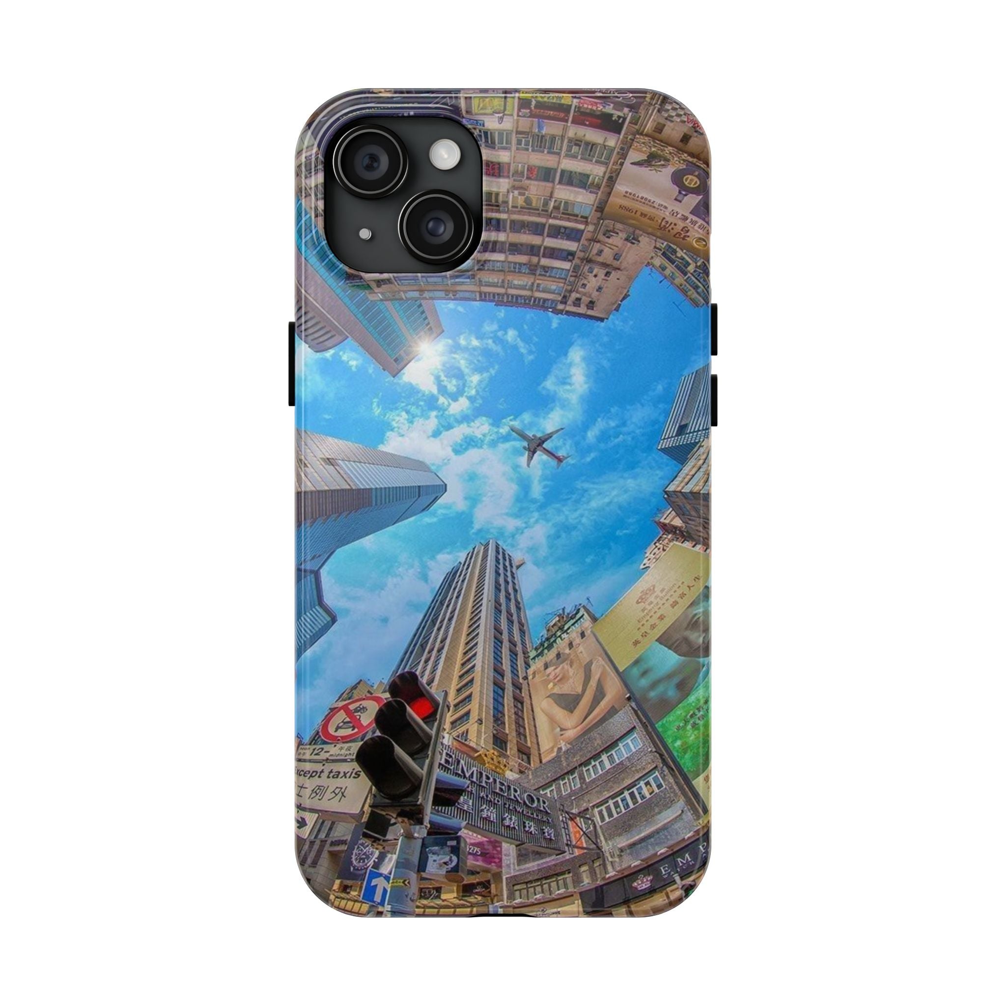 Urban Skyline Tough iPhone Case, Durable Phone Cover, Cityscape Accessory, Gift for Travelers, Urban Style Protection