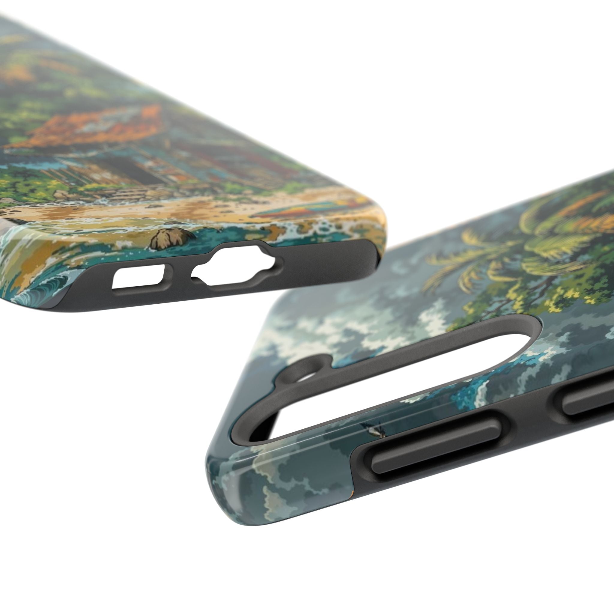 Tropical Paradise Tough iPhone and Samsung Cases - Beach Vibe, Summer Gift, Durable Protection for Adventure Lovers, Coastal Decor, Phone Accessories