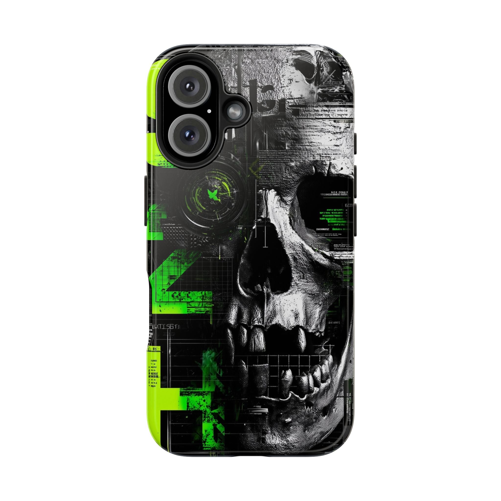 Edgy Skull iPhone Case Tough Protection for Your Device, Unique Design for Gamers, Halloween Gift, Tech Accessories, Bold Aesthetic