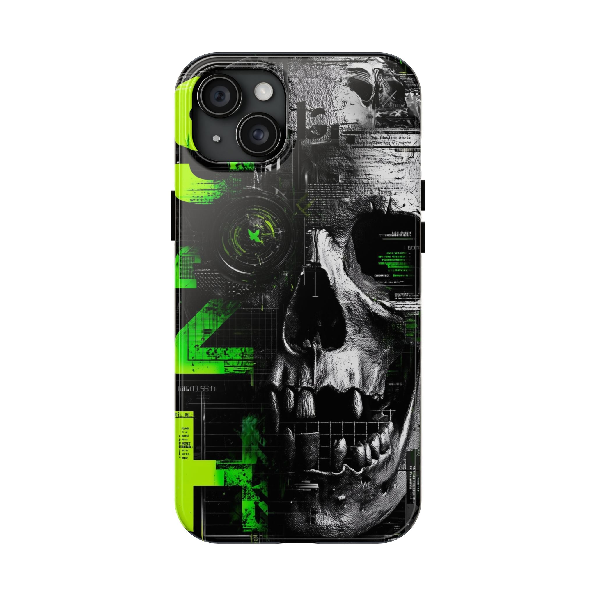 Edgy Skull iPhone Case Tough Protection for Your Device, Unique Design for Gamers, Halloween Gift, Tech Accessories, Bold Aesthetic