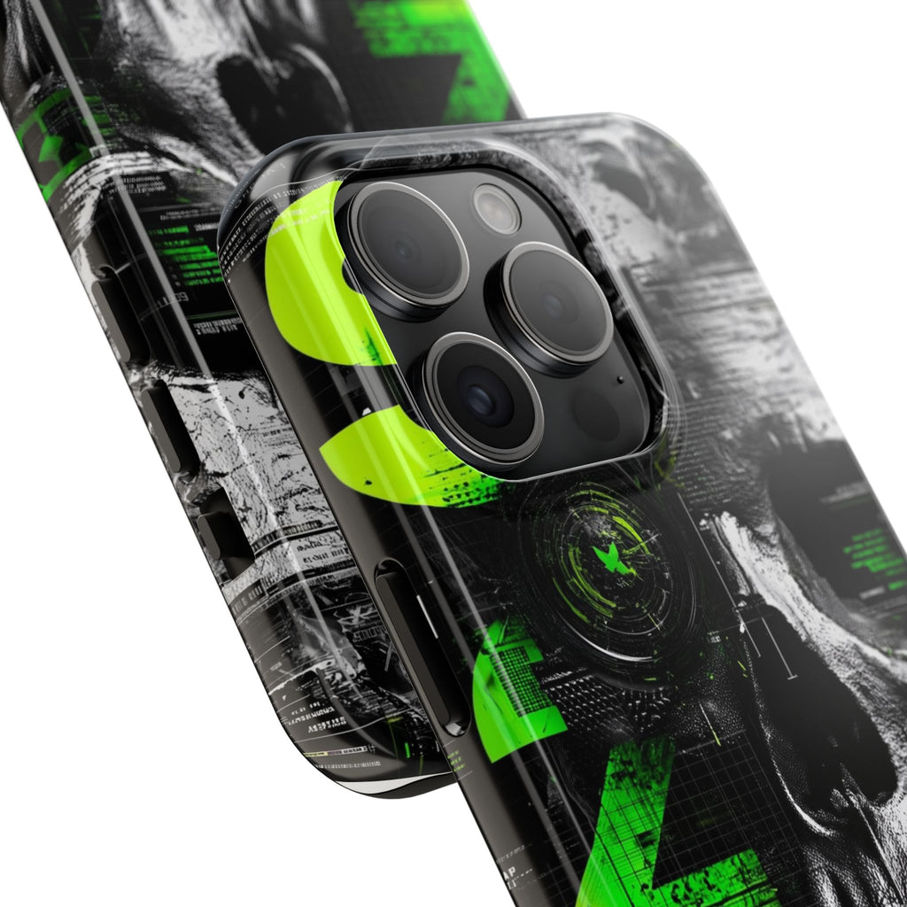Edgy Skull iPhone Case Tough Protection for Your Device, Unique Design for Gamers, Halloween Gift, Tech Accessories, Bold Aesthetic