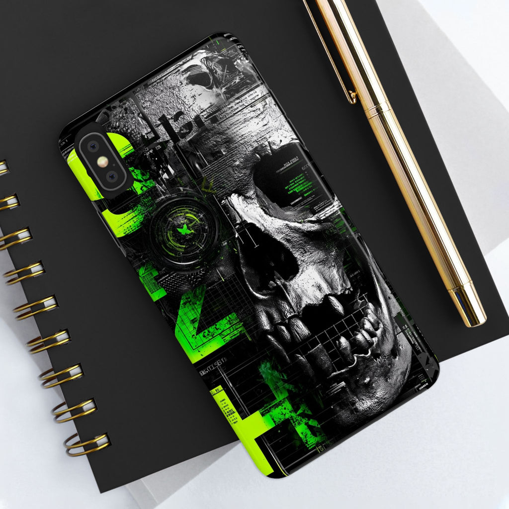 Edgy Skull iPhone Case Tough Protection for Your Device, Unique Design for Gamers, Halloween Gift, Tech Accessories, Bold Aesthetic