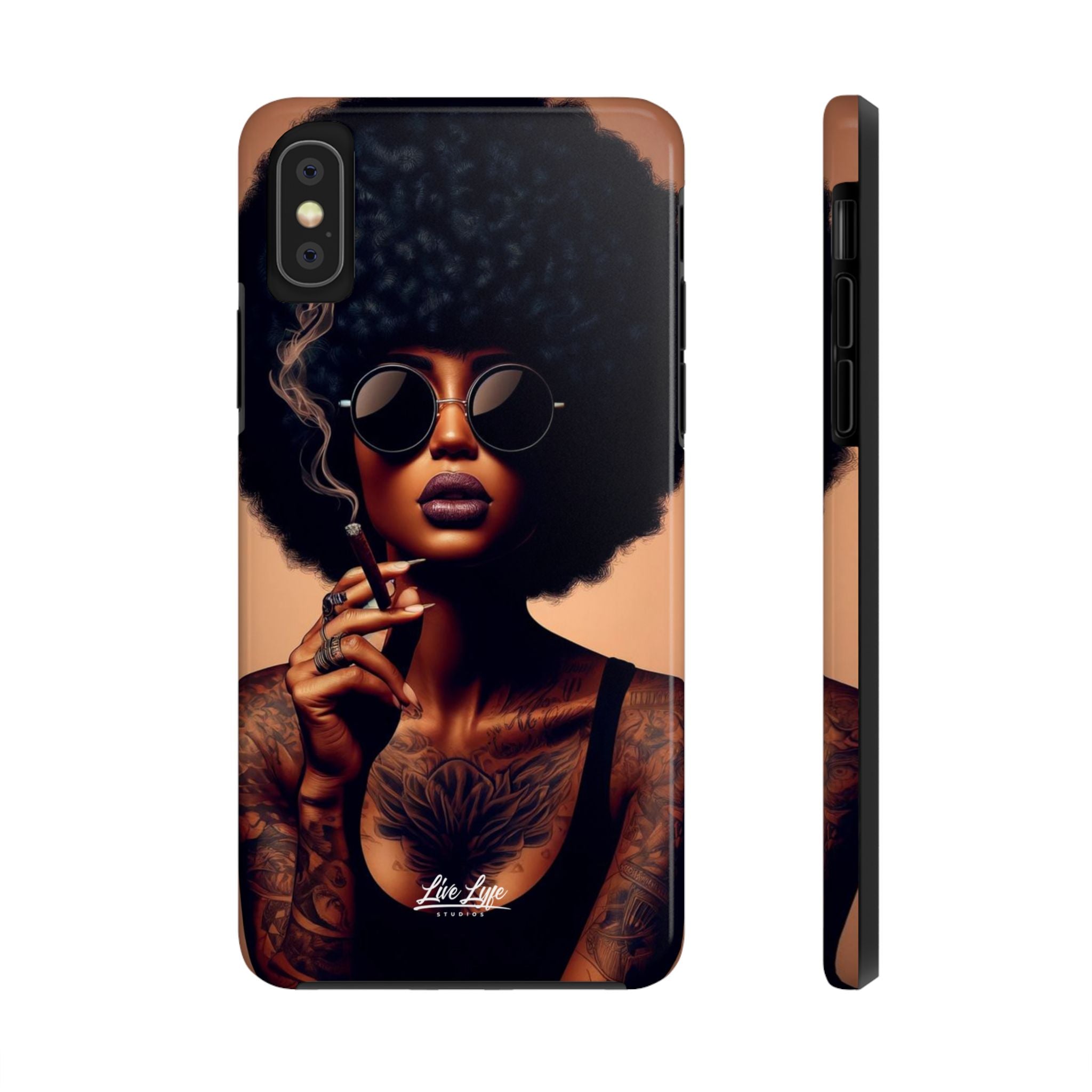 Smoke & Soul Afro Queen Vibe Phone Case, Protective Phone Case