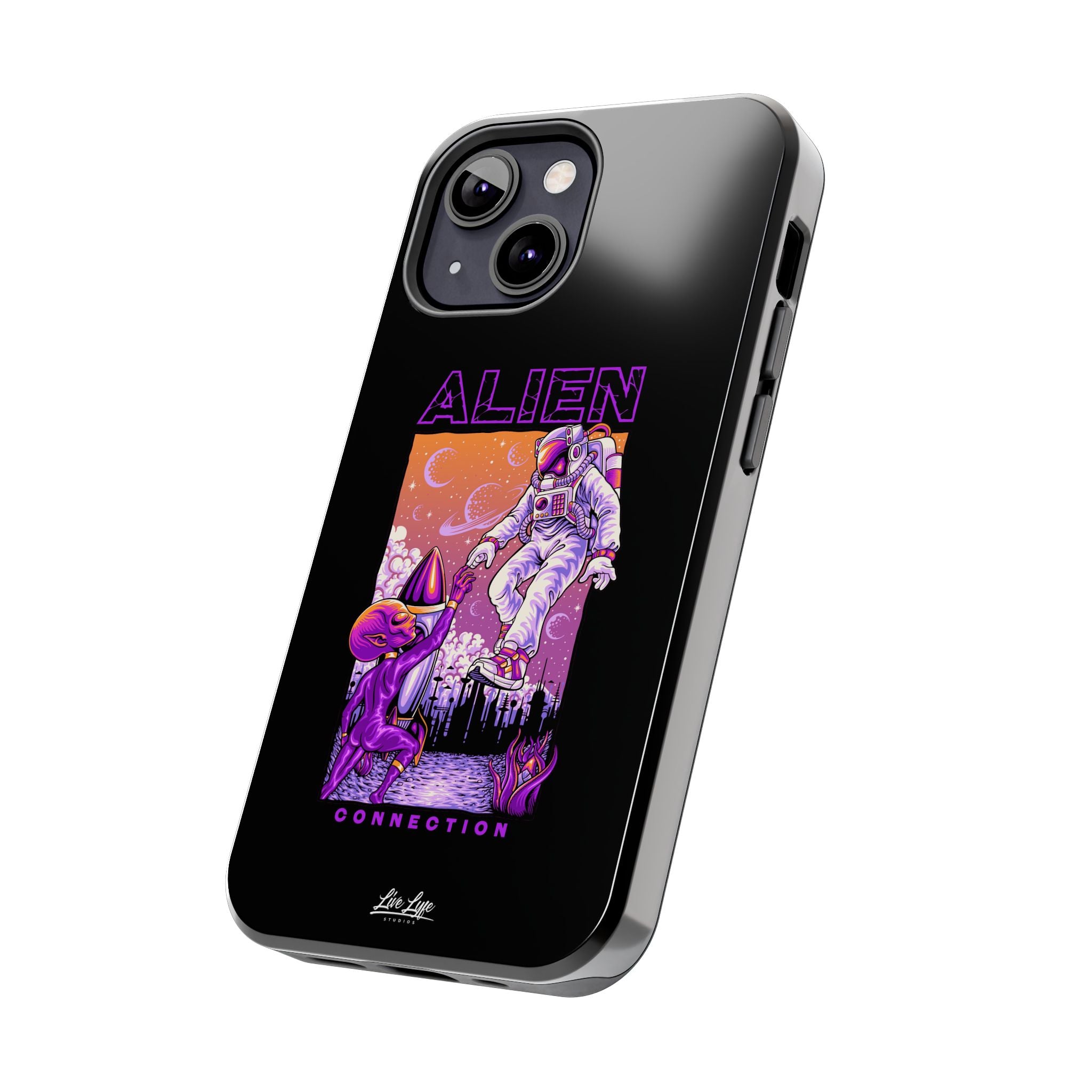 Alien Connection Phone Case – Sleek Black Cover
