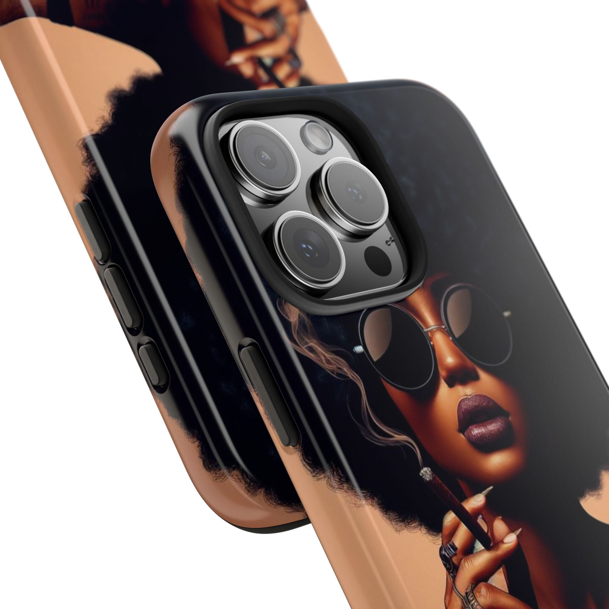 Smoke & Soul Afro Queen Vibe Phone Case, Protective Phone Case