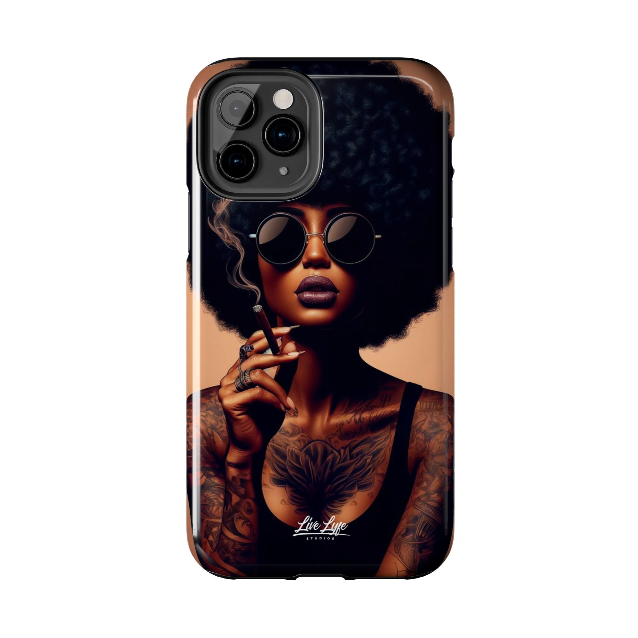 Smoke & Soul Afro Queen Vibe Phone Case, Protective Phone Case