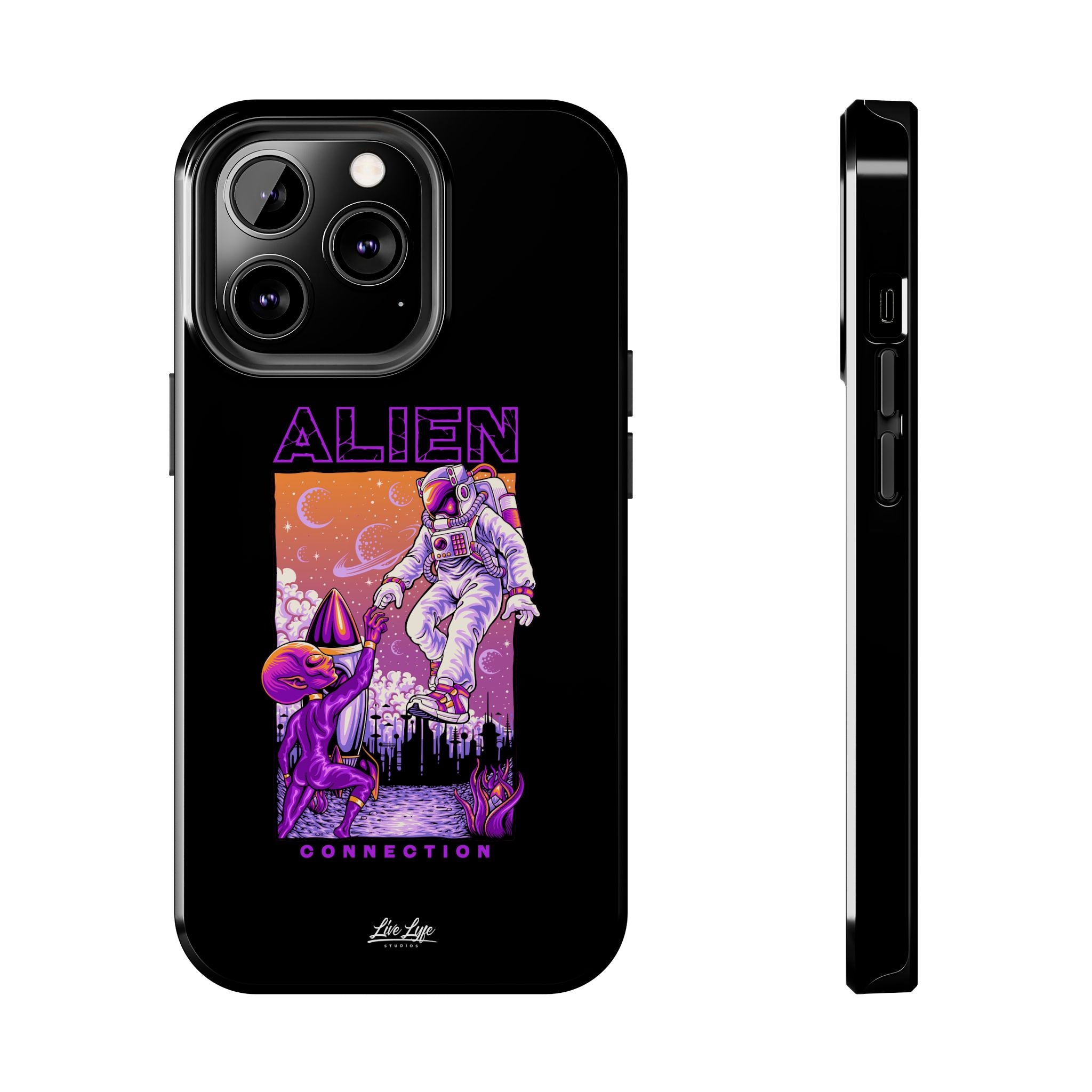 Alien Connection Phone Case – Sleek Black Cover