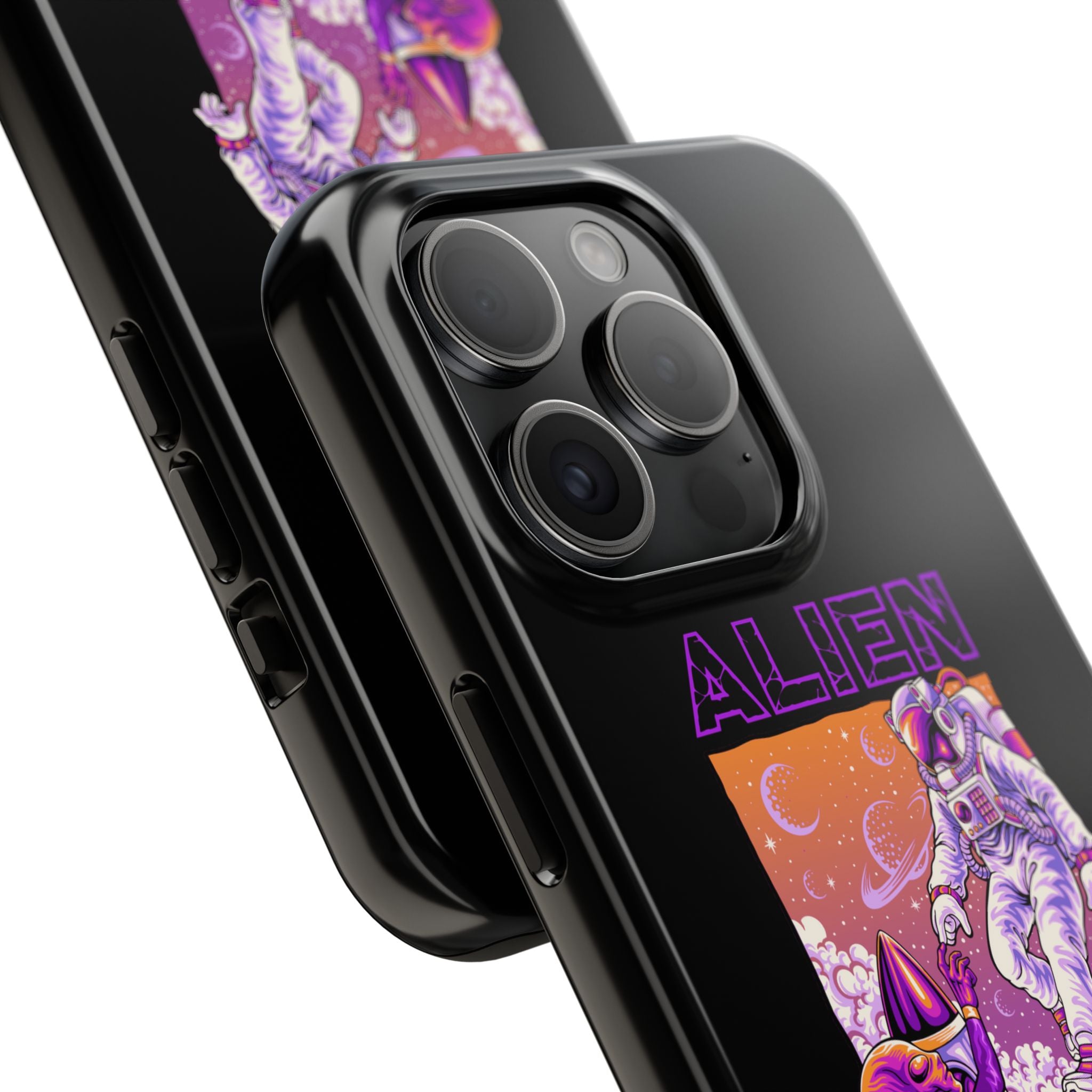 Alien Connection Phone Case – Sleek Black Cover