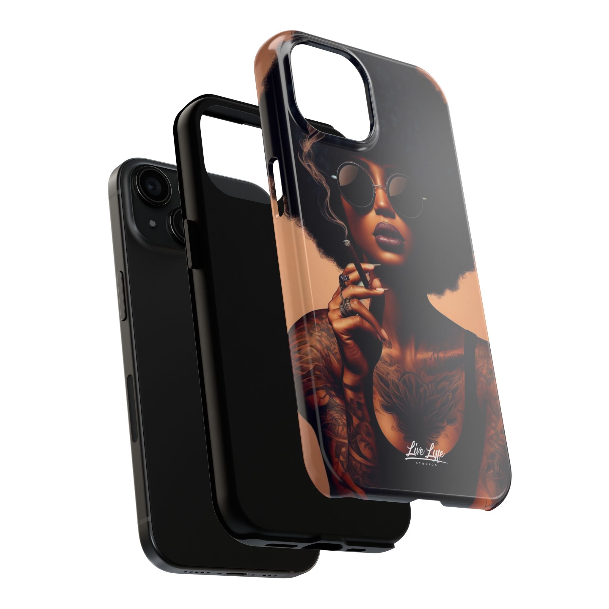 Smoke & Soul Afro Queen Vibe Phone Case, Protective Phone Case