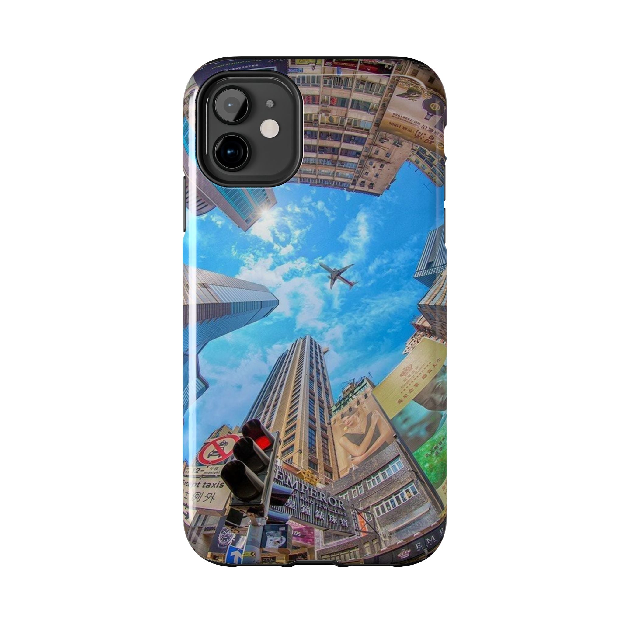 Urban Skyline Tough iPhone Case, Durable Phone Cover, Cityscape Accessory, Gift for Travelers, Urban Style Protection