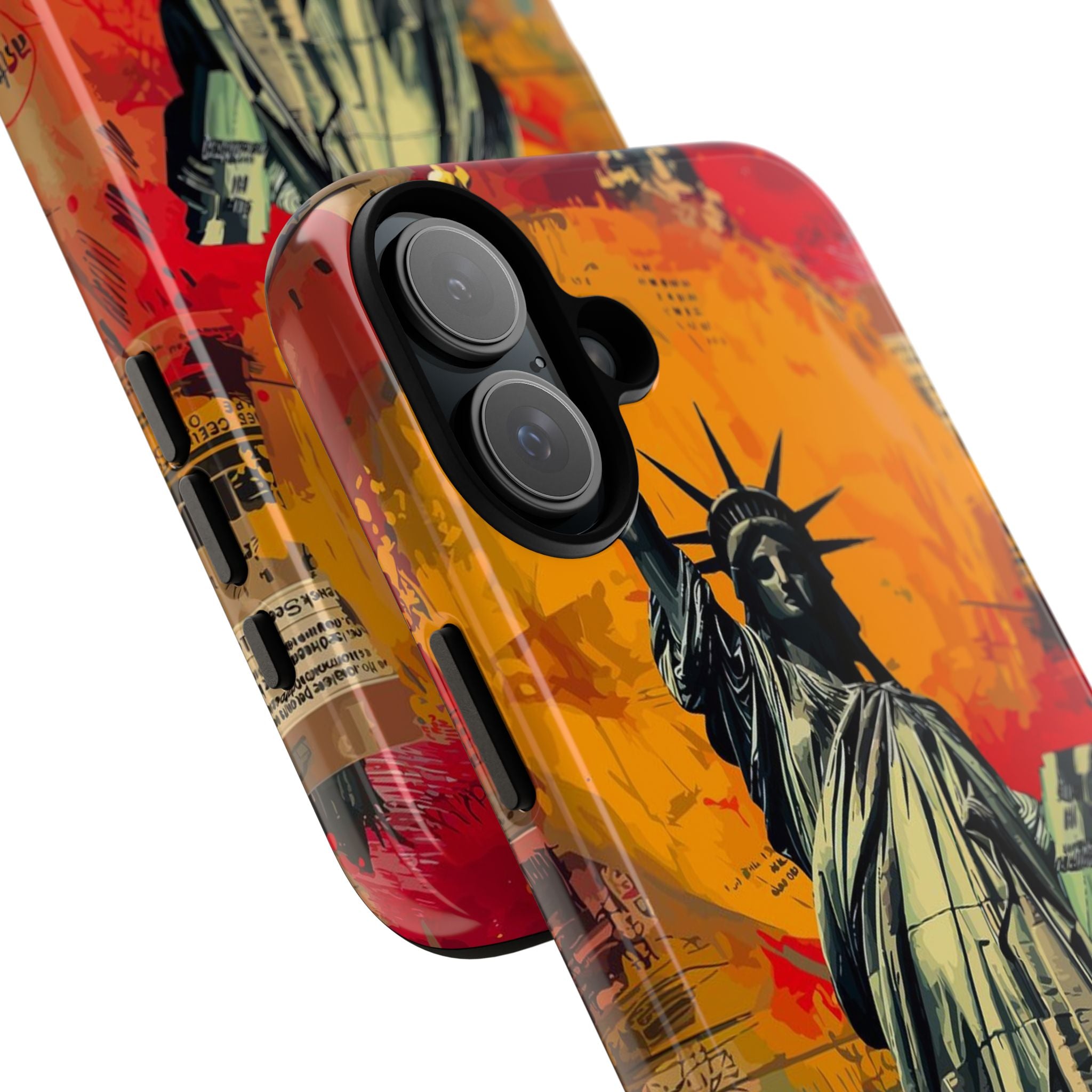 Graffiti Statue of Liberty Phone Case, Tough Cases for iPhone, Unique Phone Cover, Colorful Art Design, Gift for Her, Urban Style