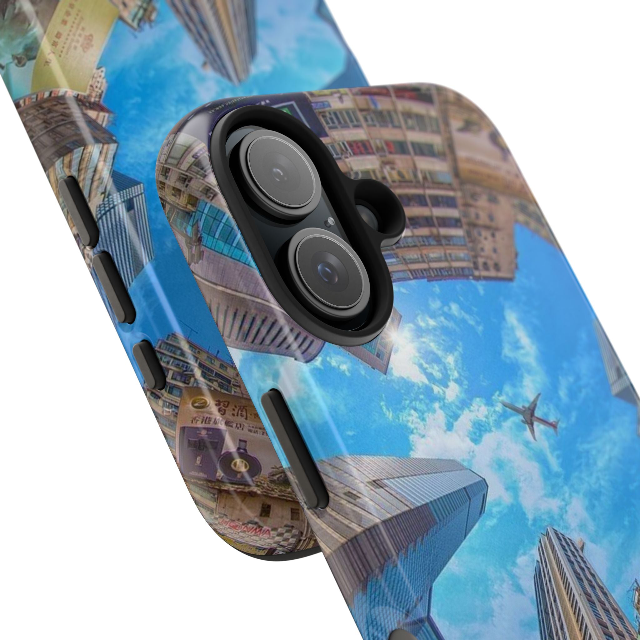 Urban Skyline Tough iPhone Case, Durable Phone Cover, Cityscape Accessory, Gift for Travelers, Urban Style Protection