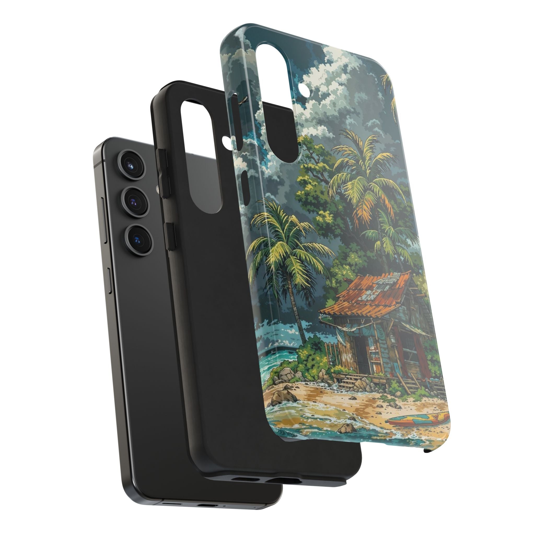 Tropical Paradise Tough iPhone and Samsung Cases - Beach Vibe, Summer Gift, Durable Protection for Adventure Lovers, Coastal Decor, Phone Accessories