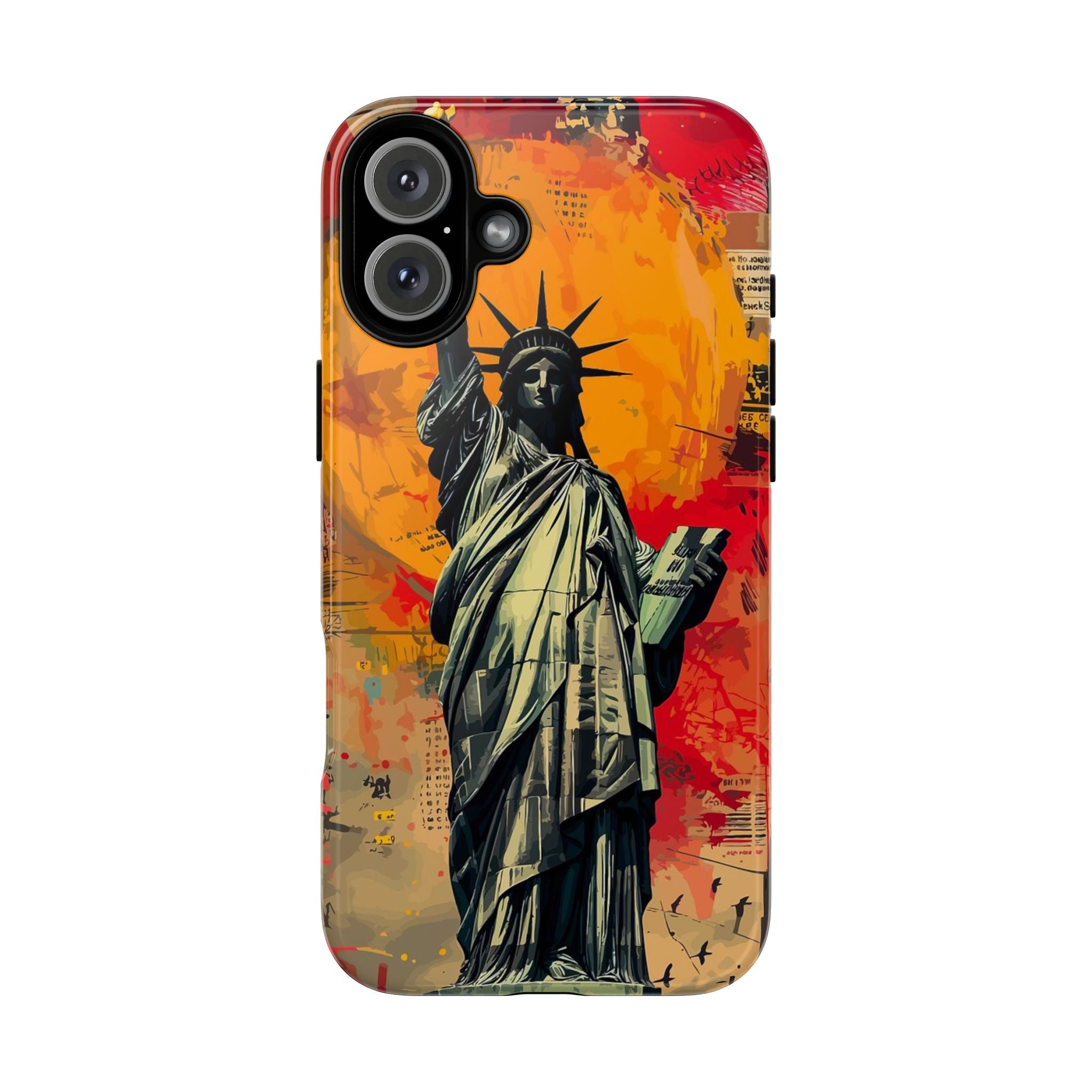 Graffiti Statue of Liberty Phone Case, Tough Cases for iPhone, Unique Phone Cover, Colorful Art Design, Gift for Her, Urban Style