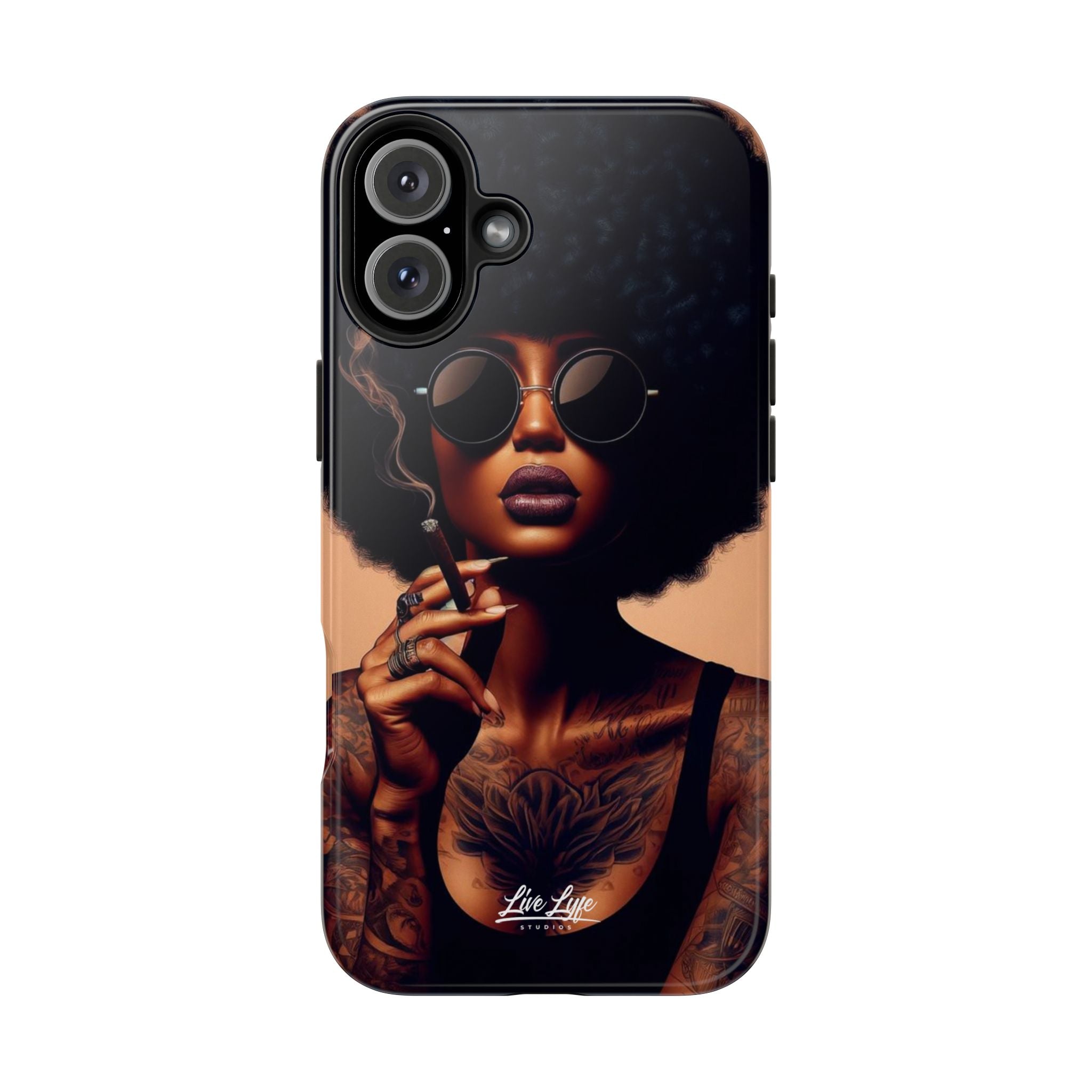 Smoke & Soul Afro Queen Vibe Phone Case, Protective Phone Case