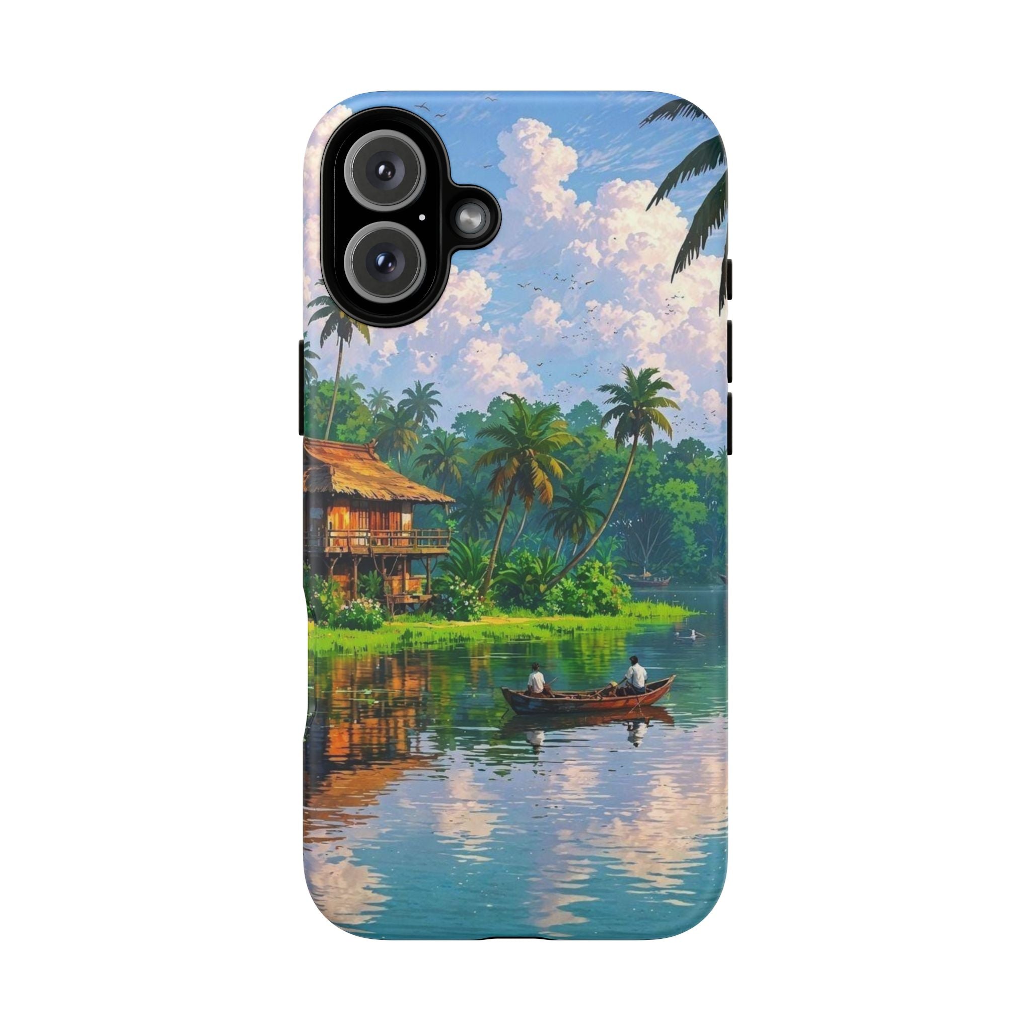 Tropical Landscape Phone Case, Nature Inspired Cover, Beach Vibe Gift, Artwork Protection Case, Summer Essentials Iphone and Samsung Cases