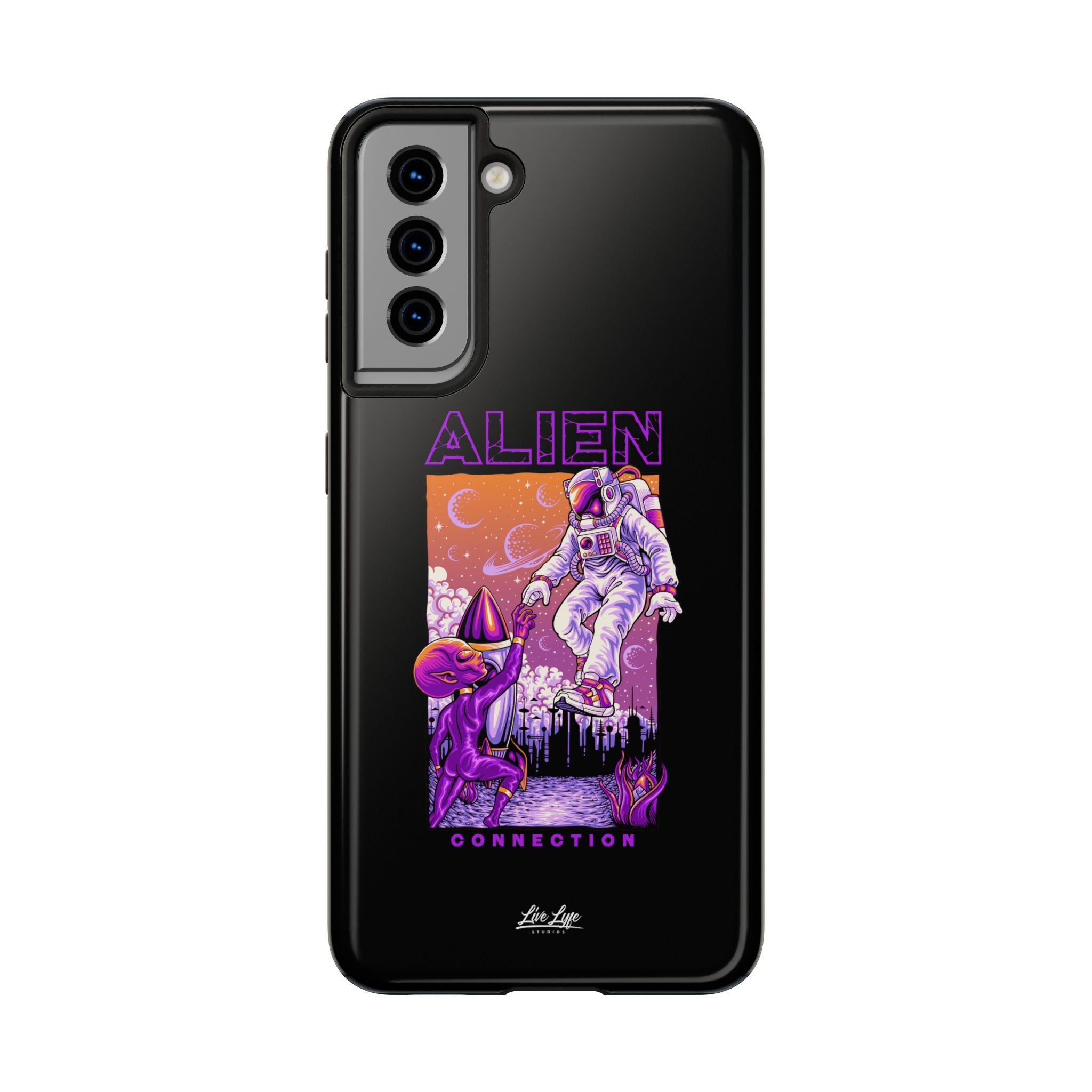 Alien Connection Phone Case – Sleek Black Cover