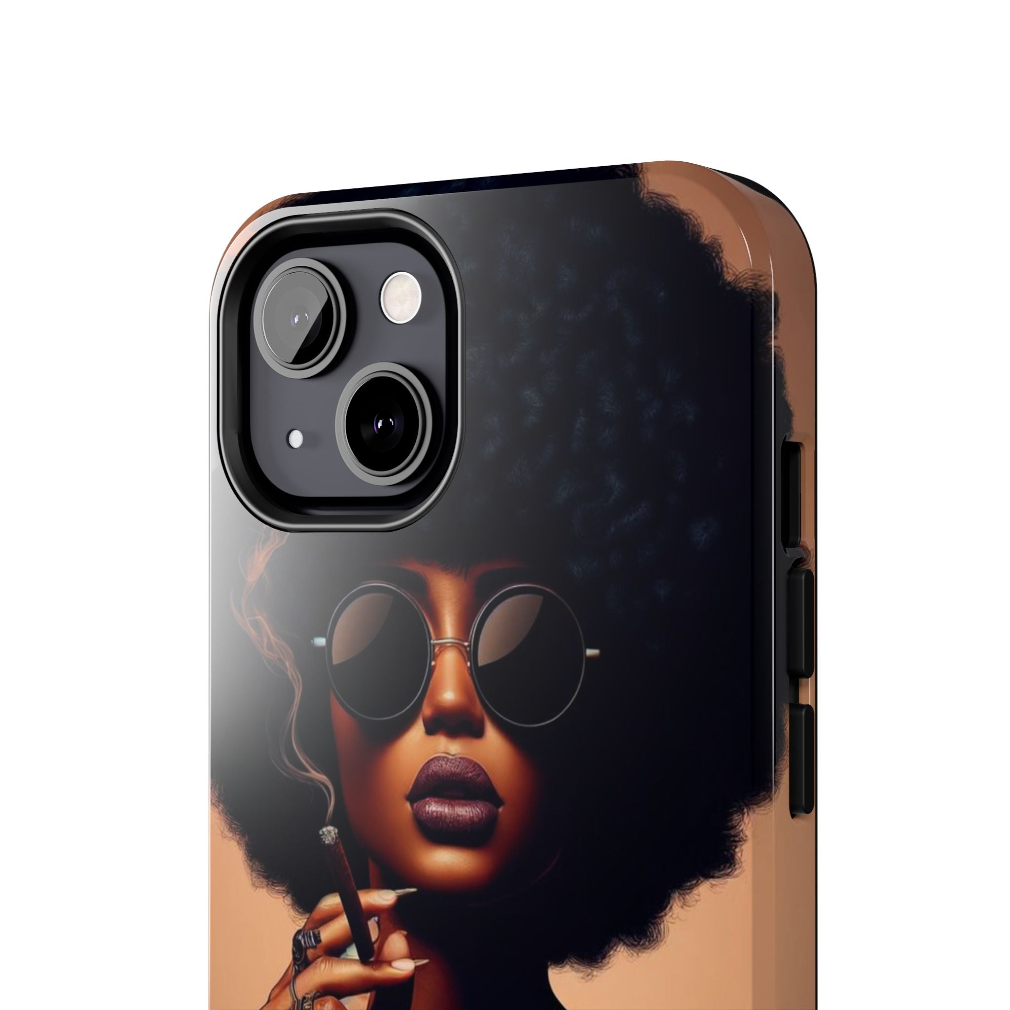Smoke & Soul Afro Queen Vibe Phone Case, Protective Phone Case