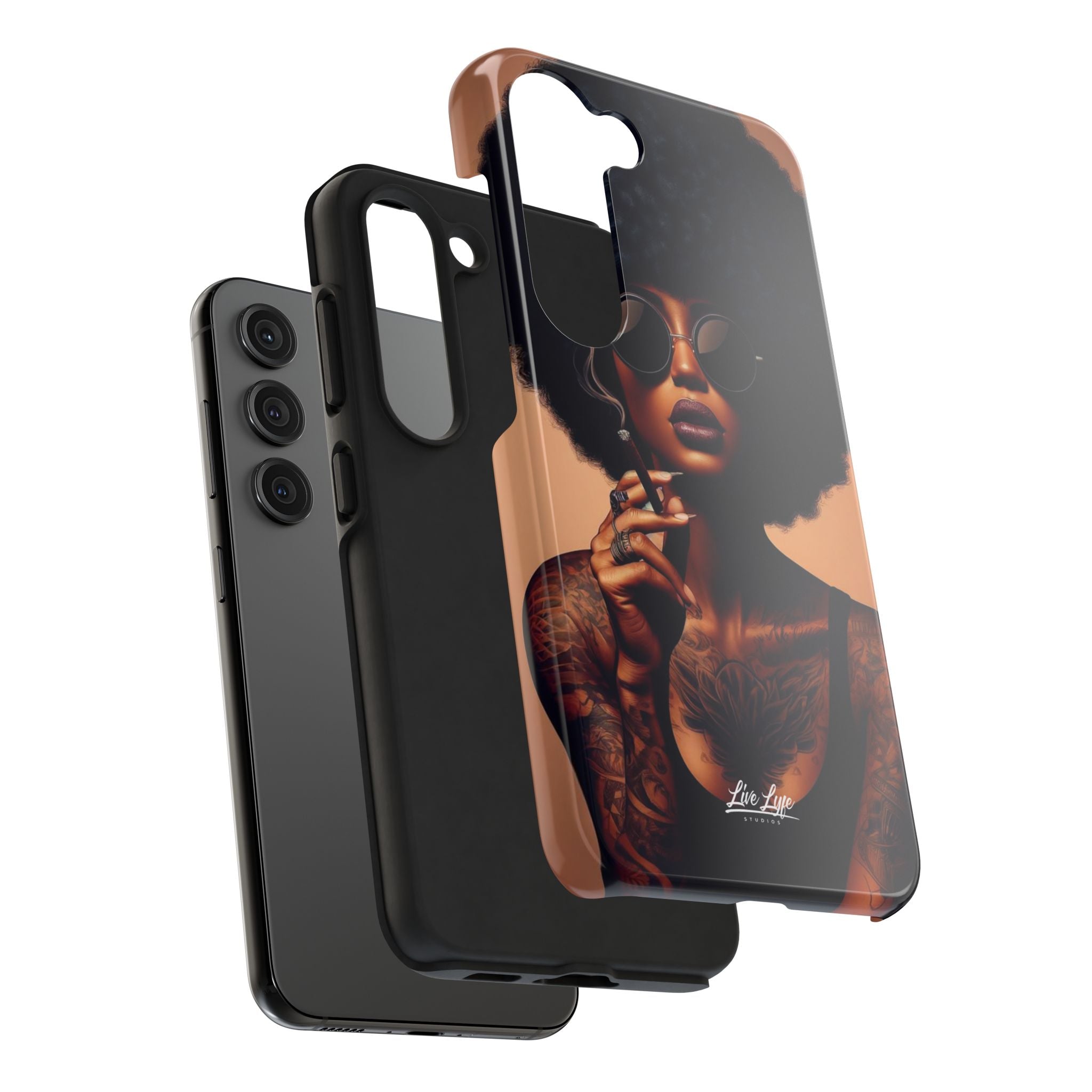 Smoke & Soul Afro Queen Vibe Phone Case, Protective Phone Case
