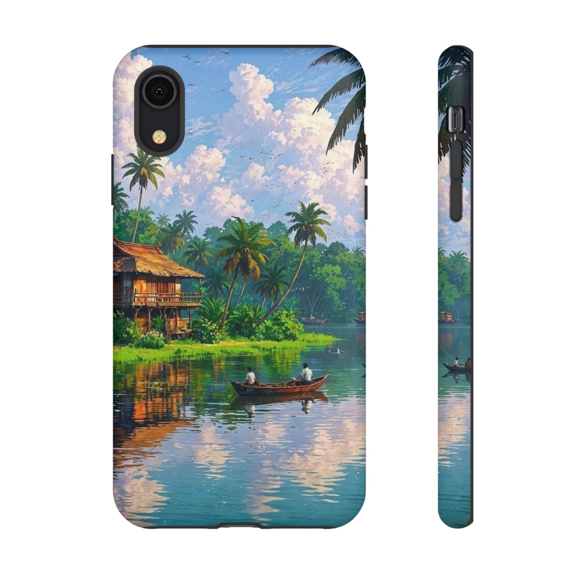 Tropical Landscape Phone Case, Nature Inspired Cover, Beach Vibe Gift, Artwork Protection Case, Summer Essentials Iphone and Samsung Cases
