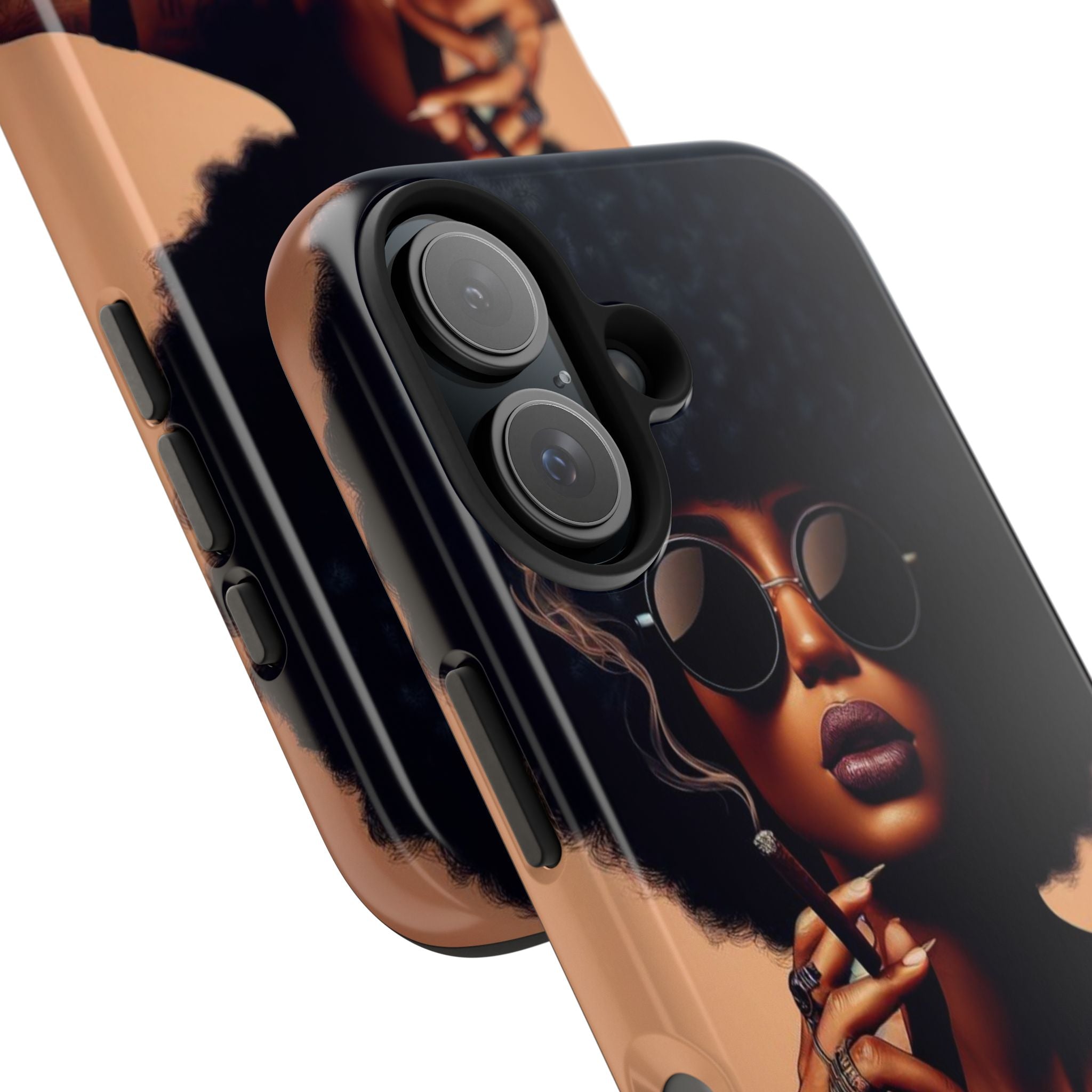 Smoke & Soul Afro Queen Vibe Phone Case, Protective Phone Case