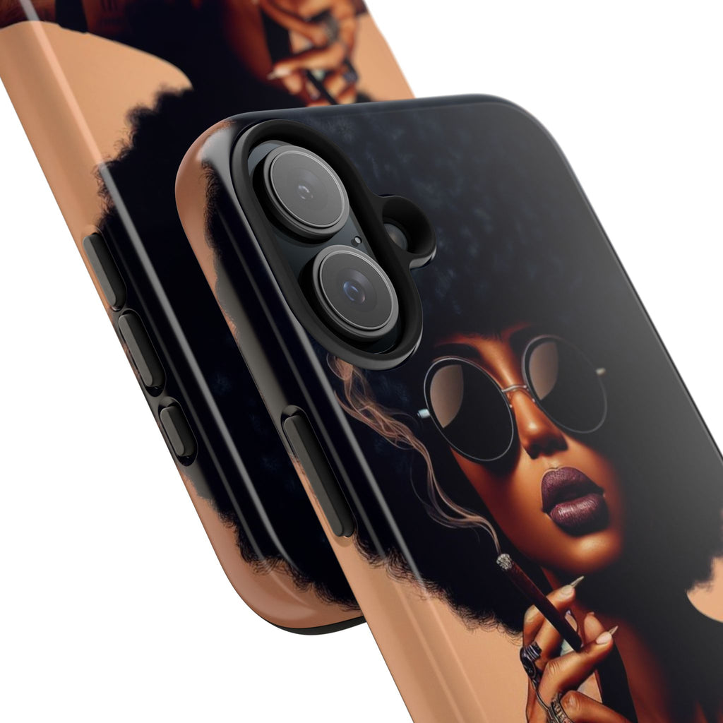 Smoke & Soul Afro Queen Vibe Phone Case, Protective Phone Case