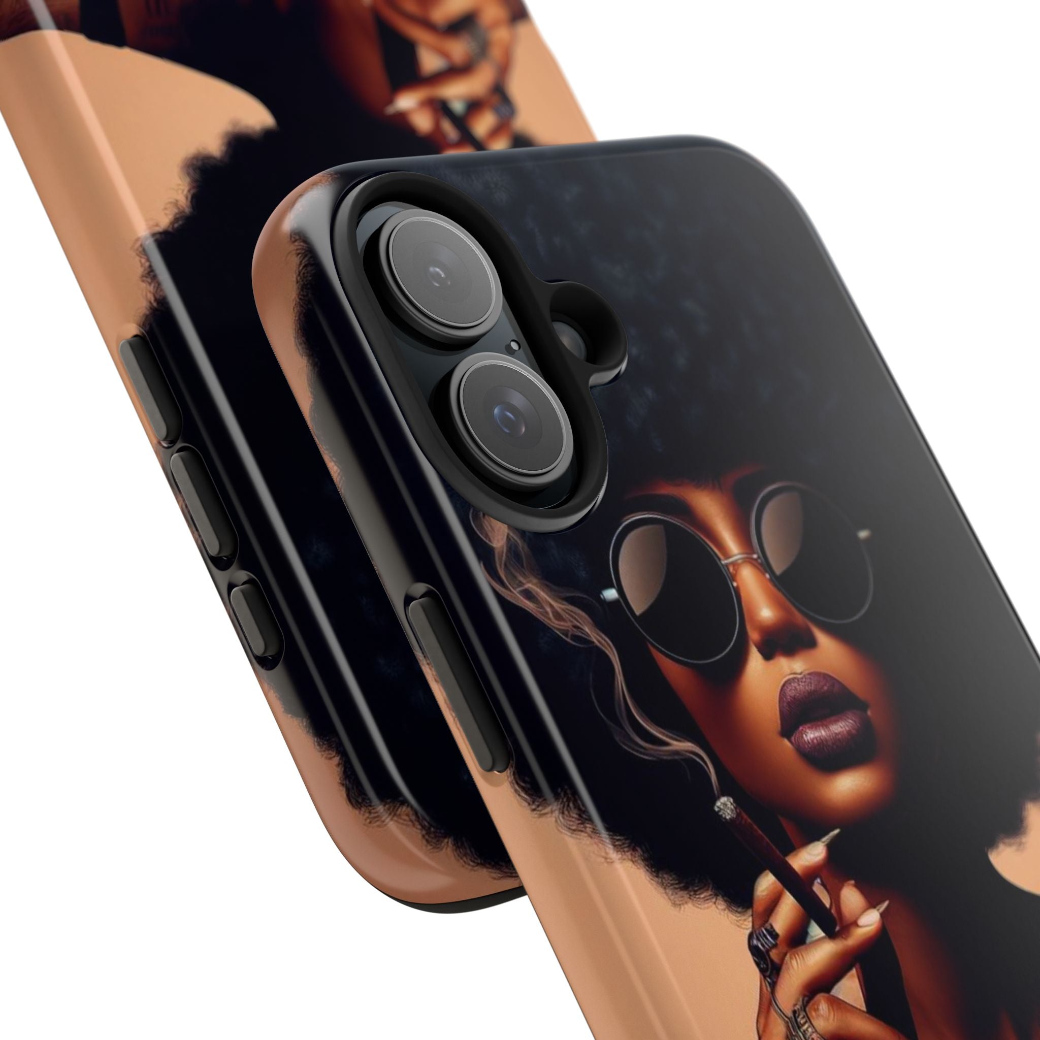 Smoke & Soul Afro Queen Vibe Phone Case, Protective Phone Case