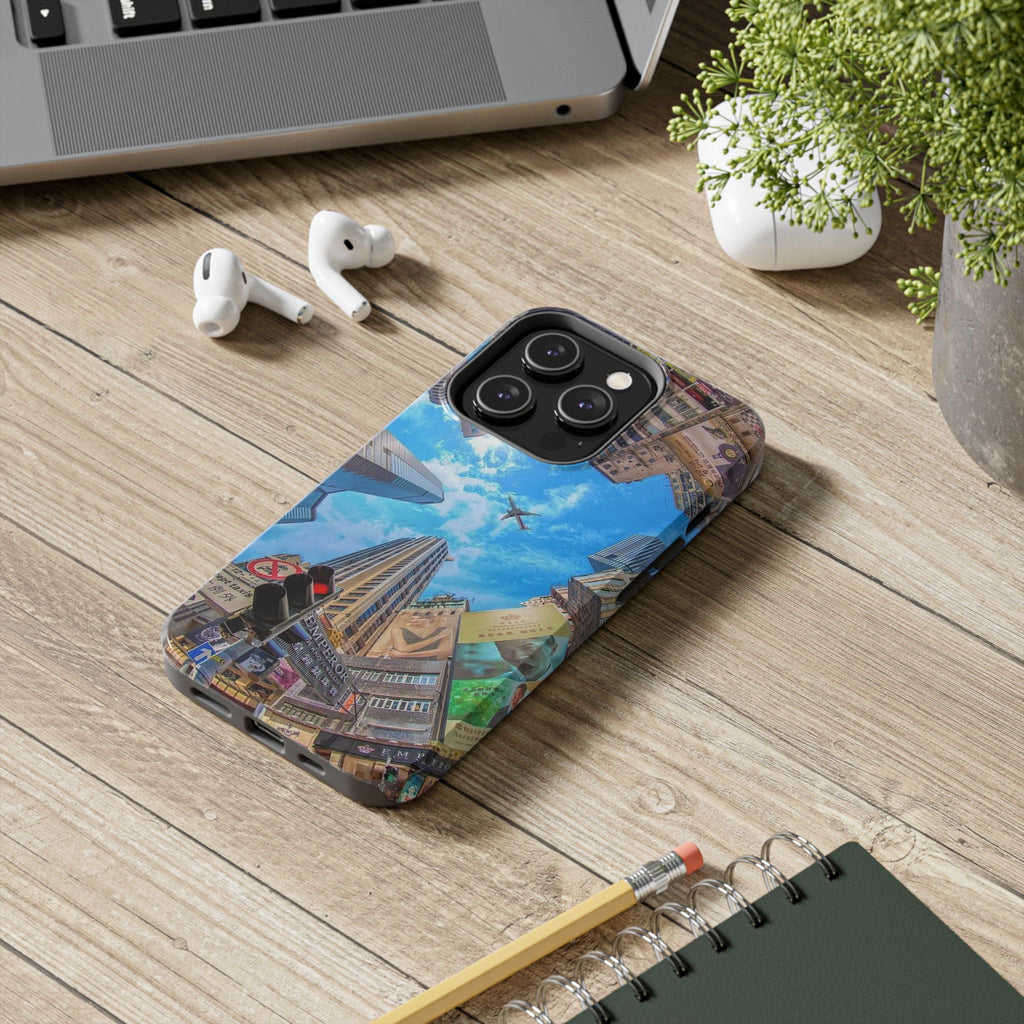 Urban Skyline Tough iPhone Case, Durable Phone Cover, Cityscape Accessory, Gift for Travelers, Urban Style Protection