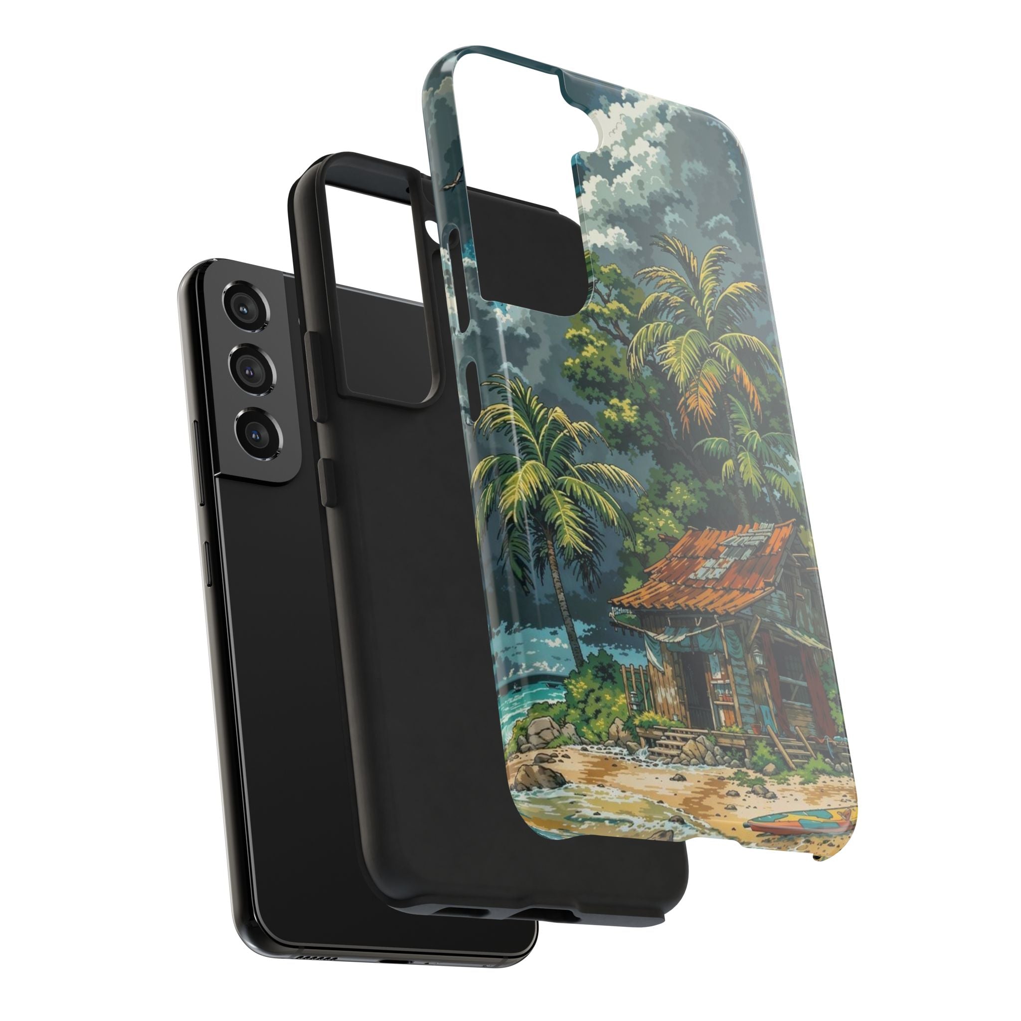 Tropical Paradise Tough iPhone and Samsung Cases - Beach Vibe, Summer Gift, Durable Protection for Adventure Lovers, Coastal Decor, Phone Accessories