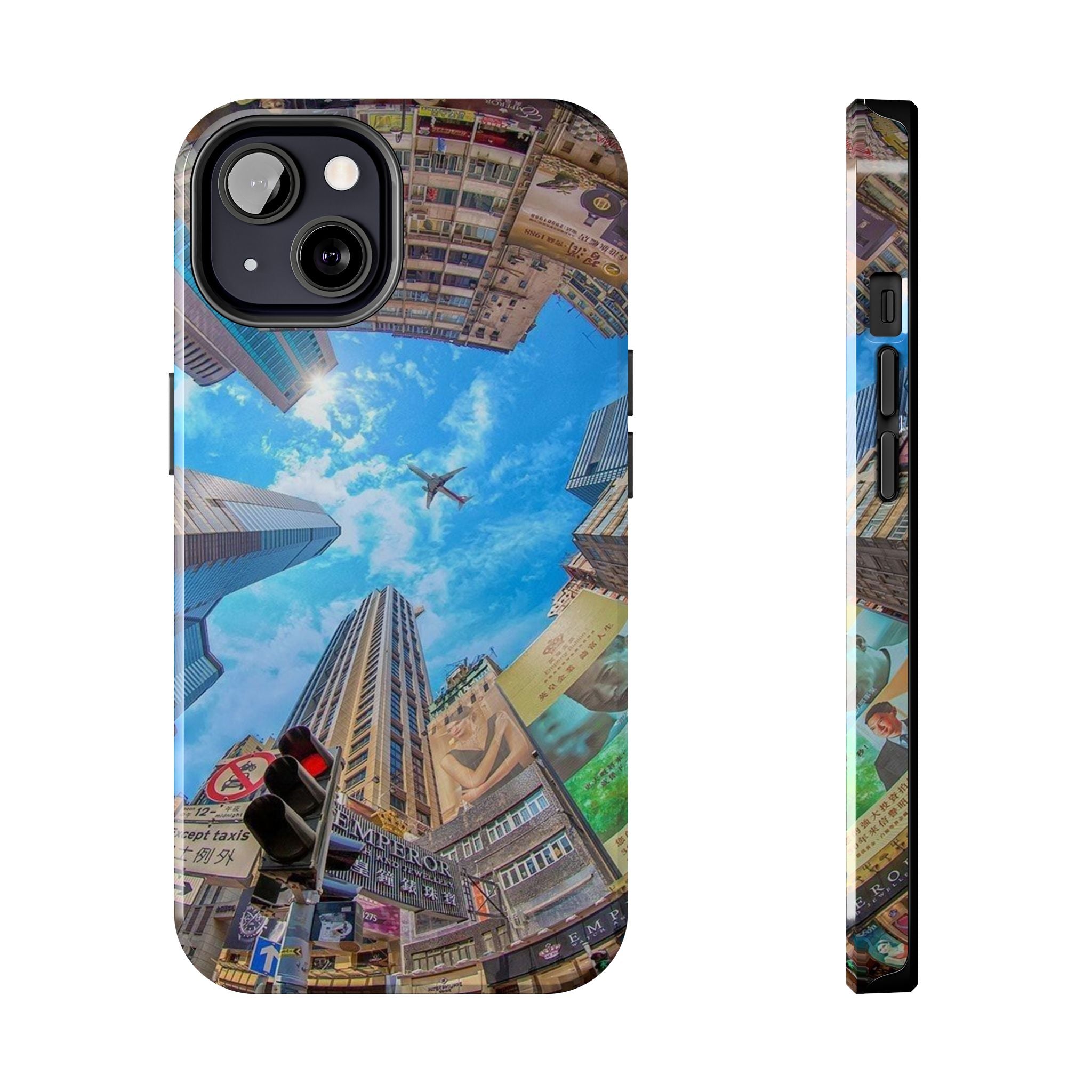Urban Skyline Tough iPhone Case, Durable Phone Cover, Cityscape Accessory, Gift for Travelers, Urban Style Protection