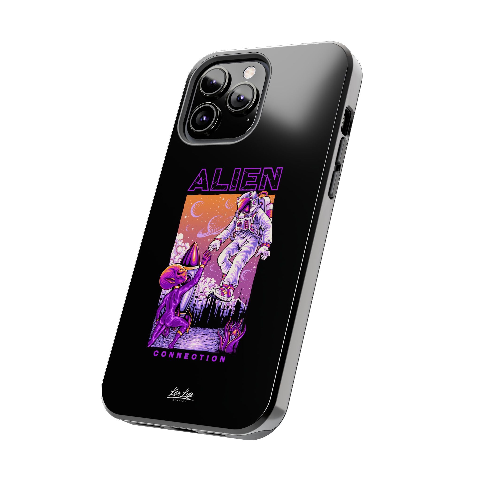 Alien Connection Phone Case – Sleek Black Cover