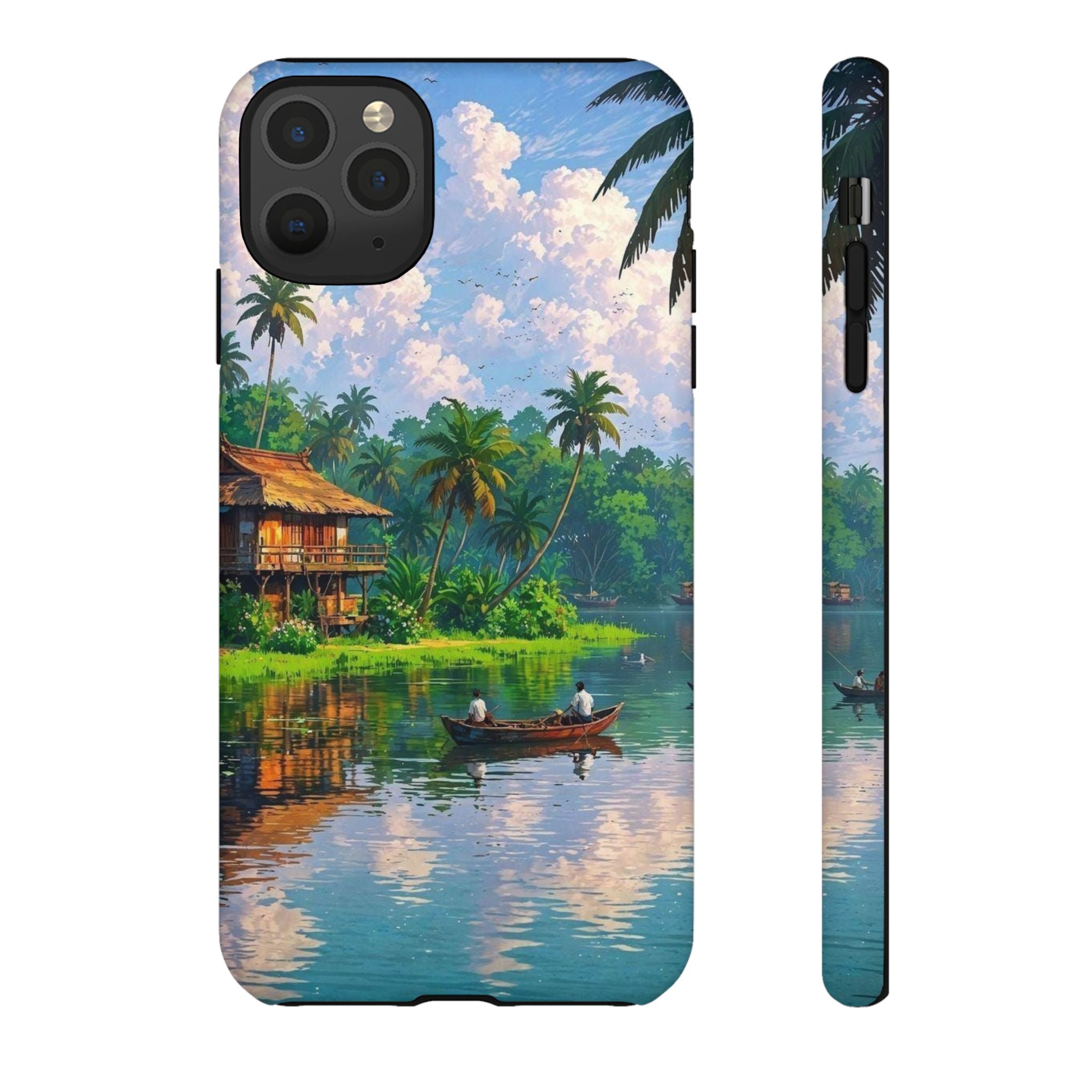 Tropical Landscape Phone Case, Nature Inspired Cover, Beach Vibe Gift, Artwork Protection Case, Summer Essentials Iphone and Samsung Cases