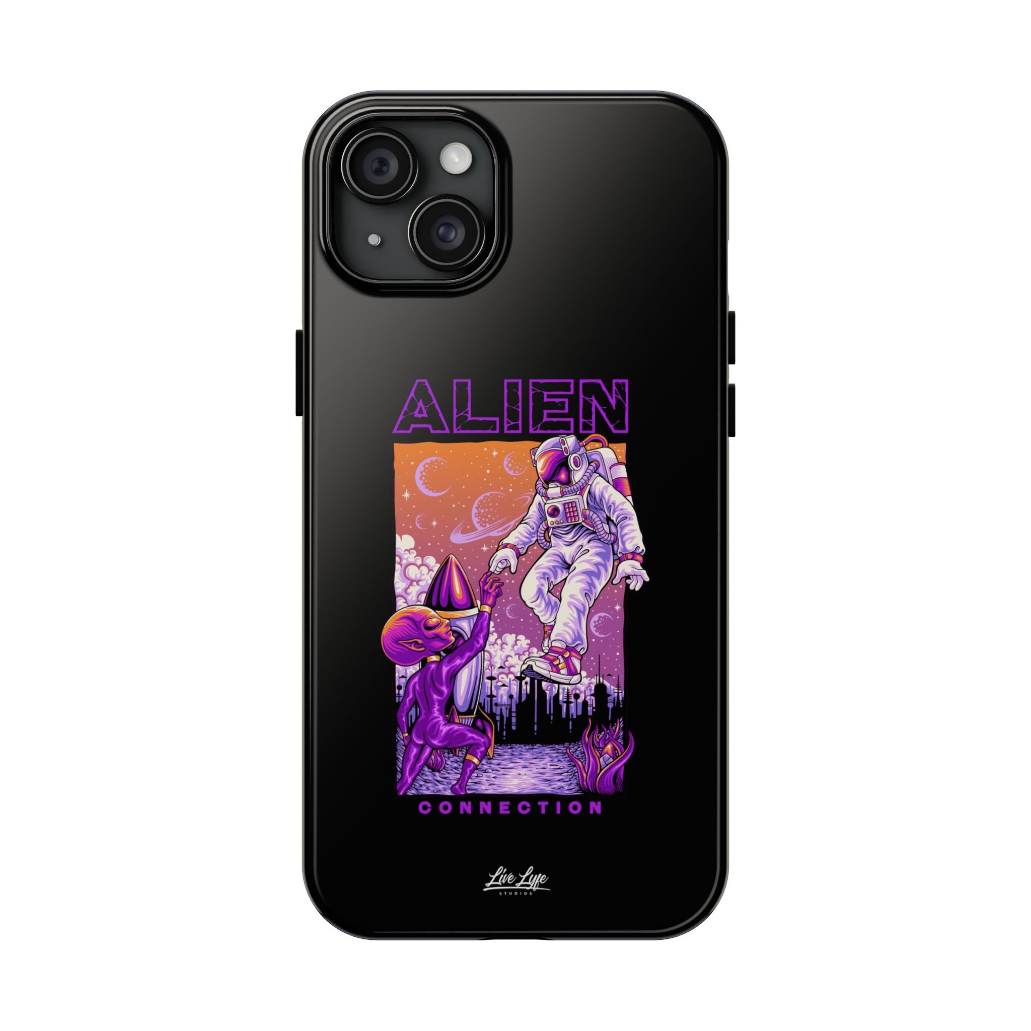 Alien Connection Phone Case – Sleek Black Cover