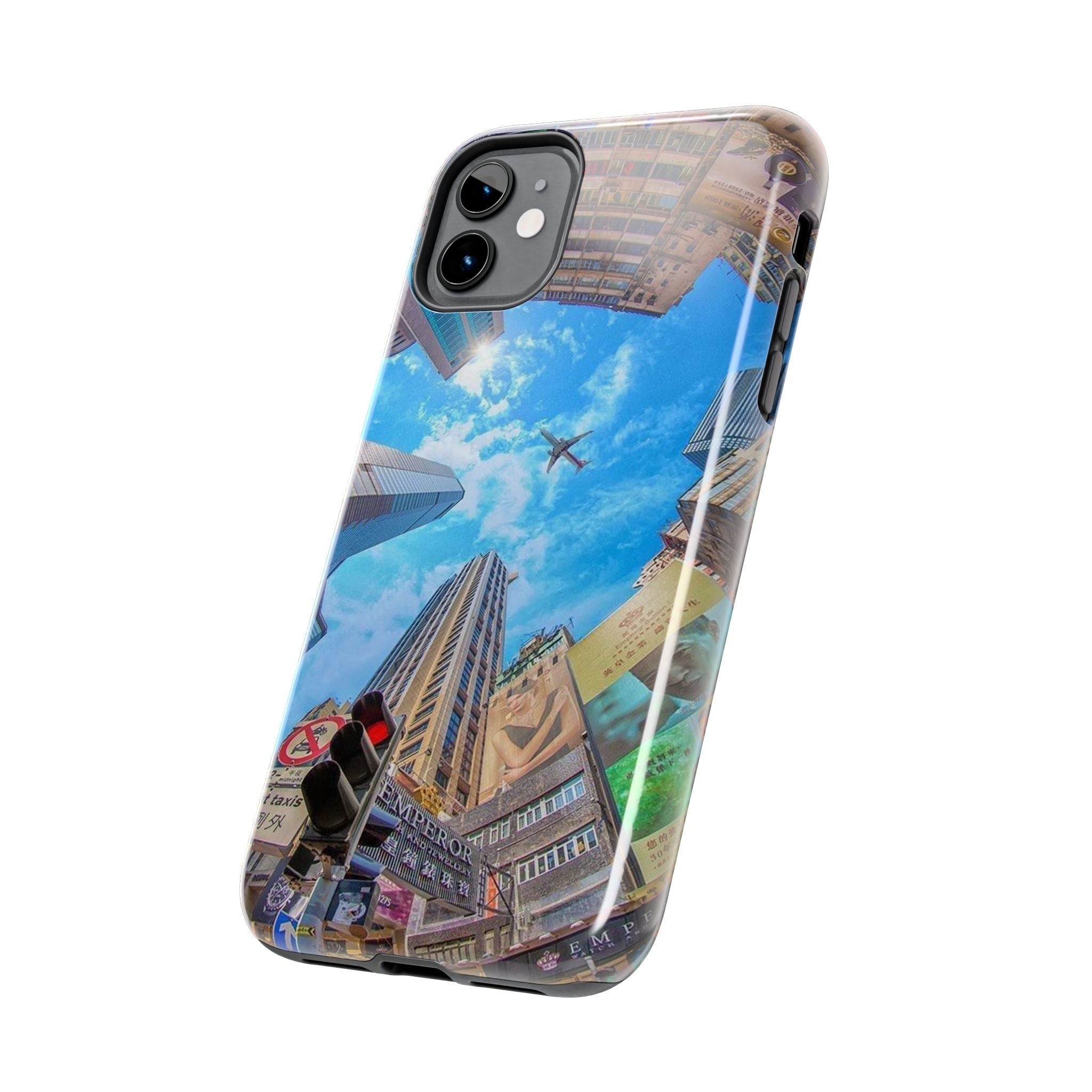 Urban Skyline Tough iPhone Case, Durable Phone Cover, Cityscape Accessory, Gift for Travelers, Urban Style Protection