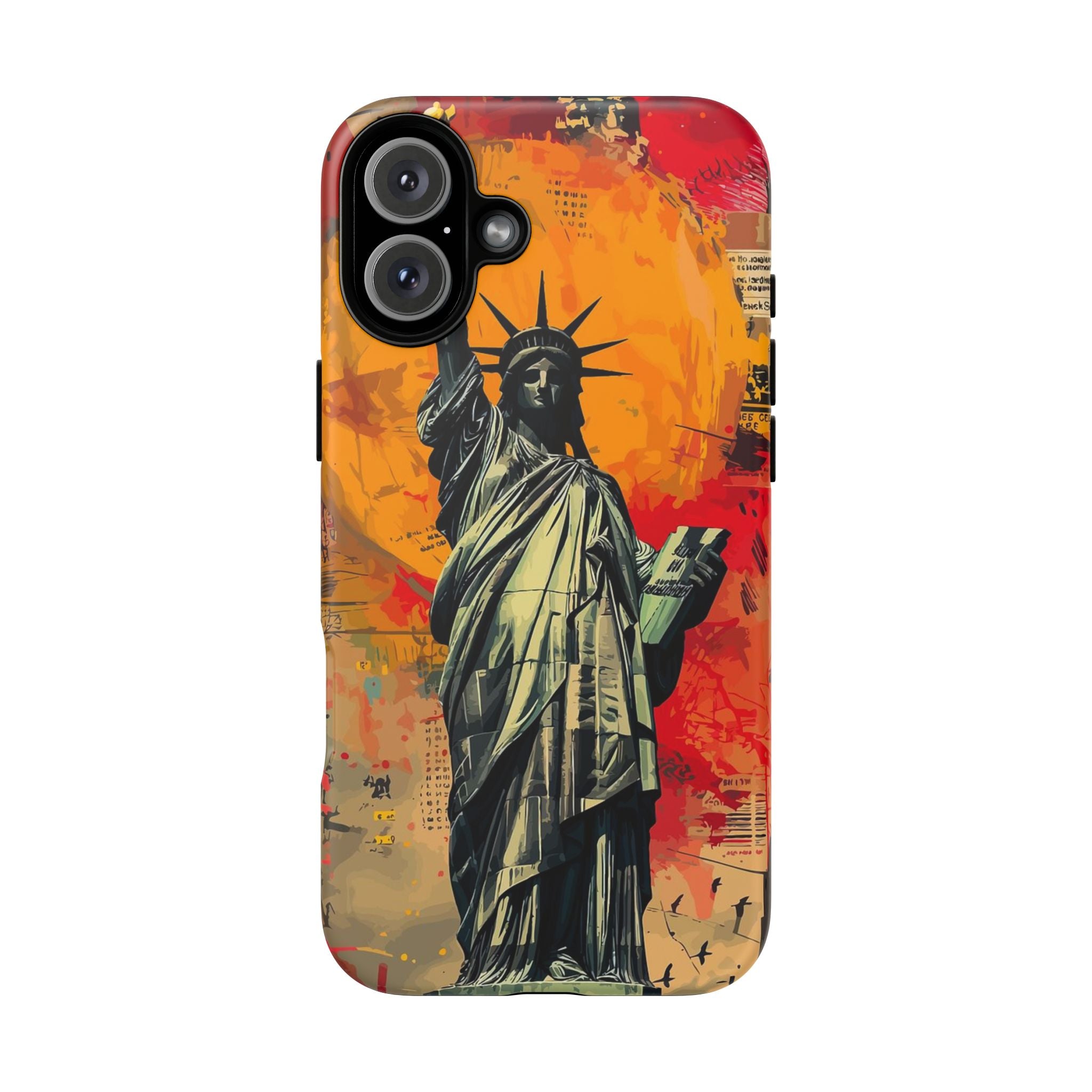Graffiti Statue of Liberty Phone Case, Tough Cases for iPhone, Unique Phone Cover, Colorful Art Design, Gift for Her, Urban Style