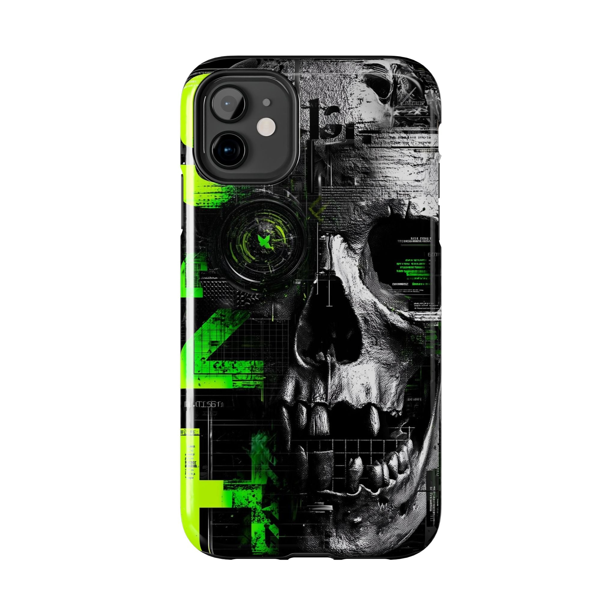 Edgy Skull iPhone Case Tough Protection for Your Device, Unique Design for Gamers, Halloween Gift, Tech Accessories, Bold Aesthetic