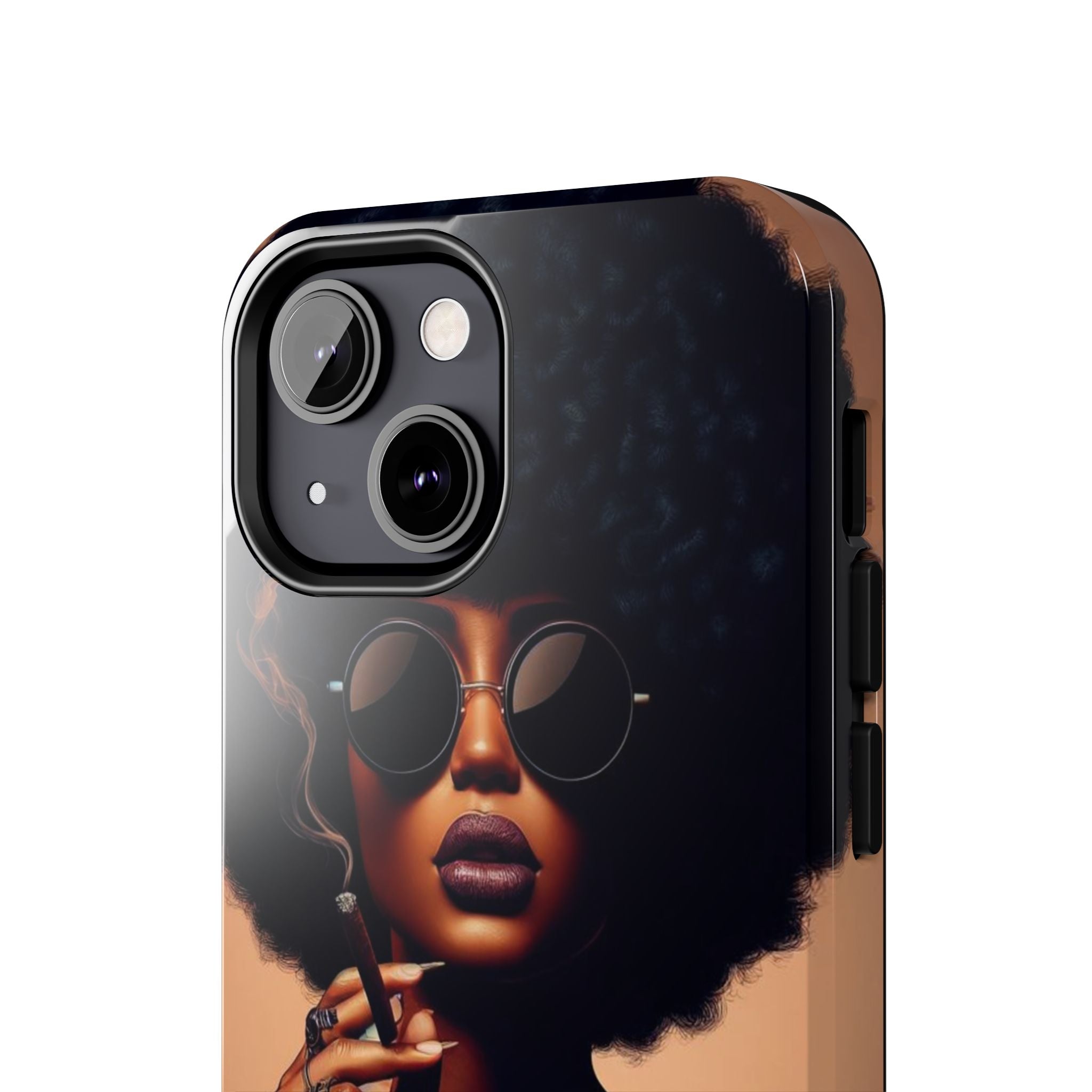 Smoke & Soul Afro Queen Vibe Phone Case, Protective Phone Case