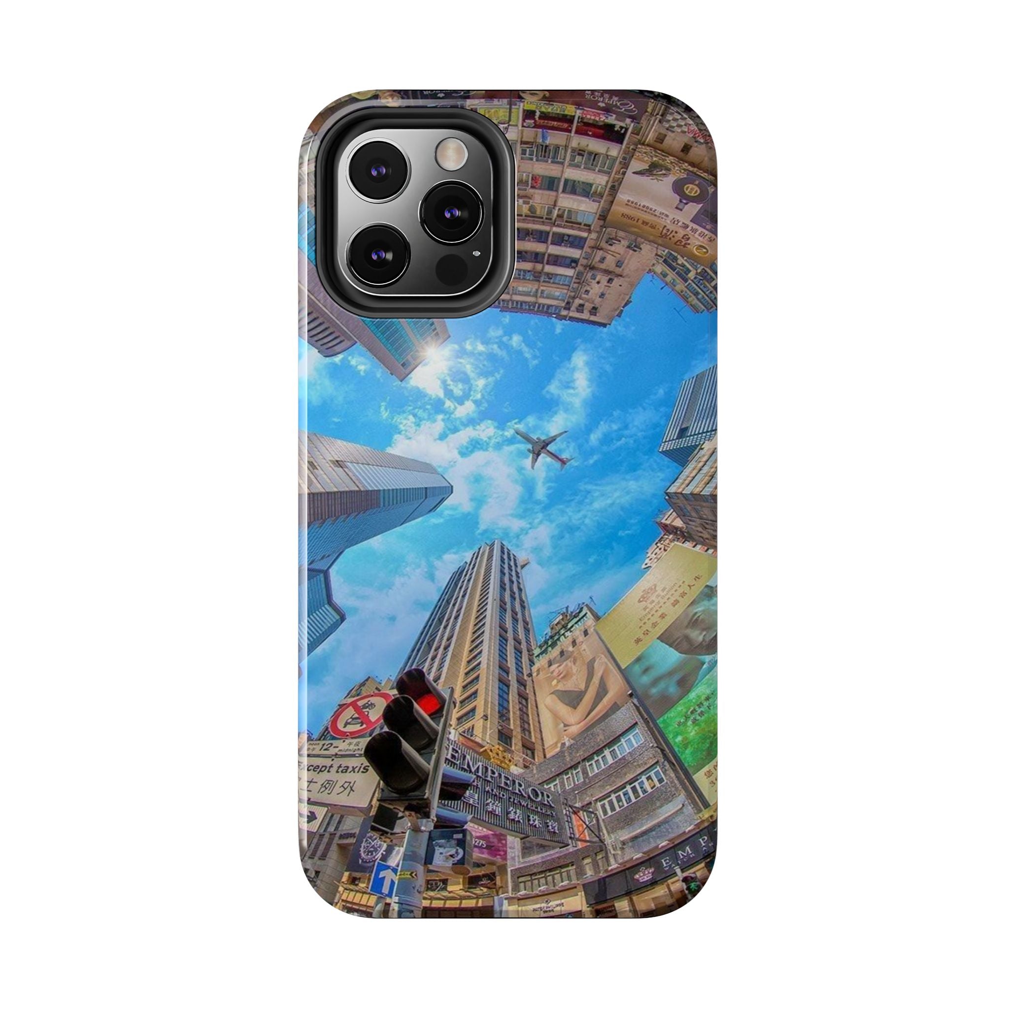 Urban Skyline Tough iPhone Case, Durable Phone Cover, Cityscape Accessory, Gift for Travelers, Urban Style Protection